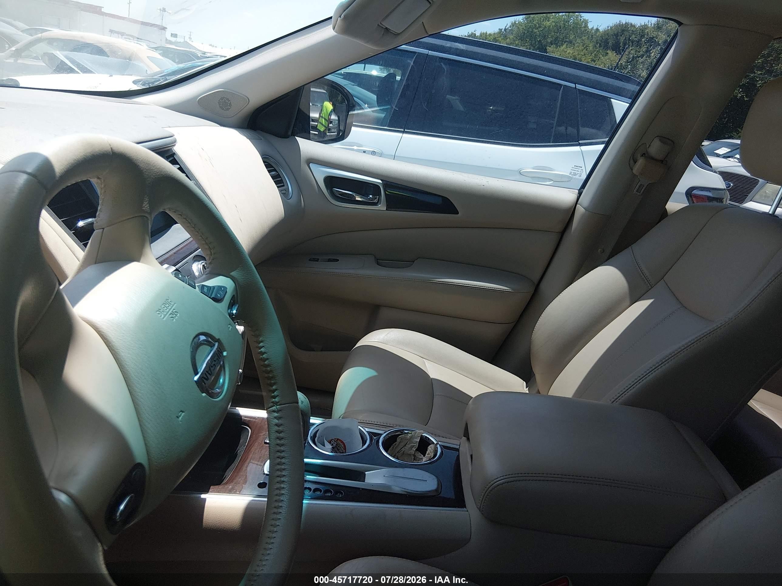 2014 Nissan Pathfinder Sl White vin: 5N1AR2MN9EC640964