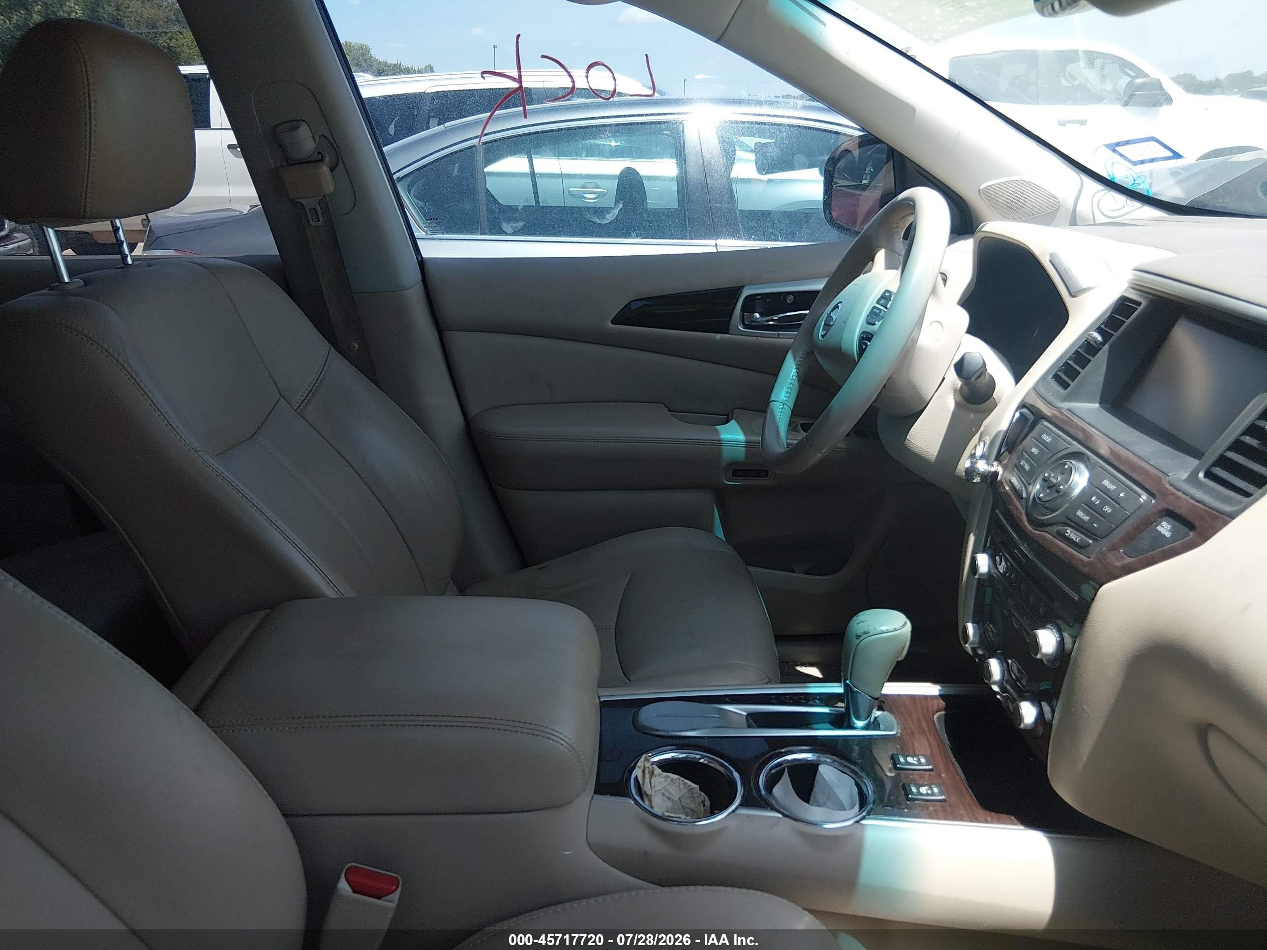 2014 Nissan Pathfinder Sl White vin: 5N1AR2MN9EC640964