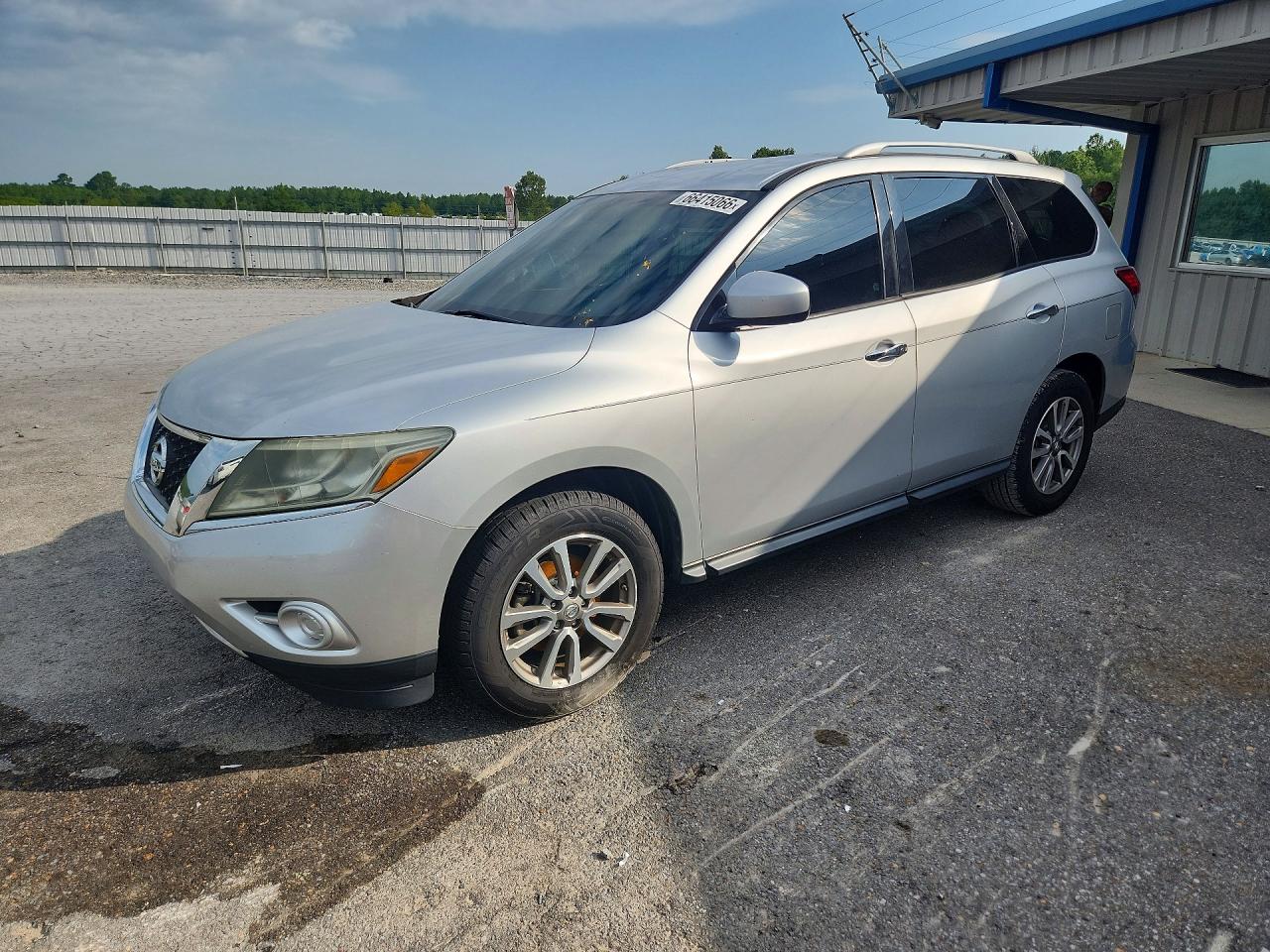 2014 Nissan Pathfinder Sv Silver vin: 5N1AR2MN9EC647512
