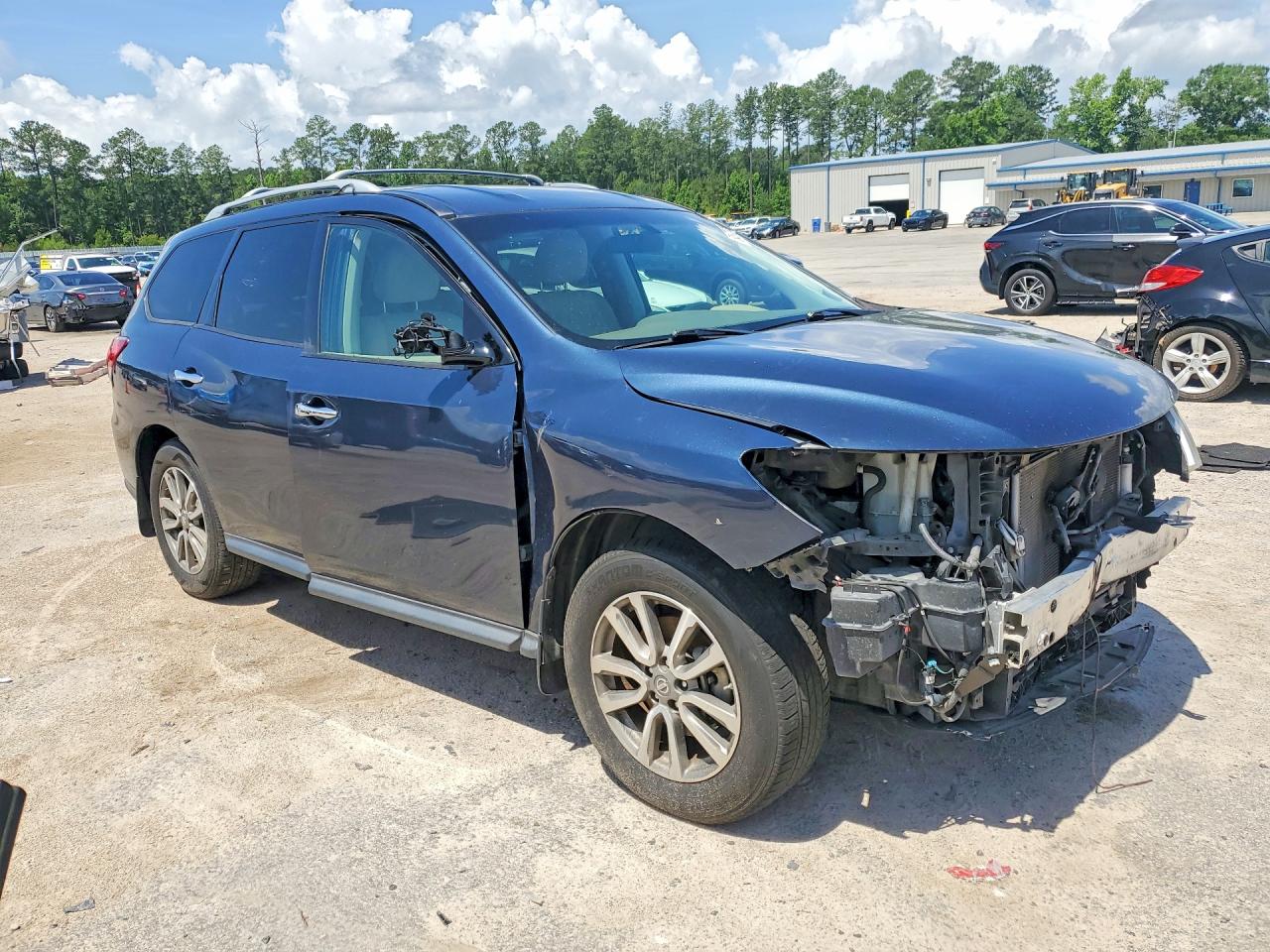2014 Nissan Pathfinder Sv Blue vin: 5N1AR2MN9EC685175