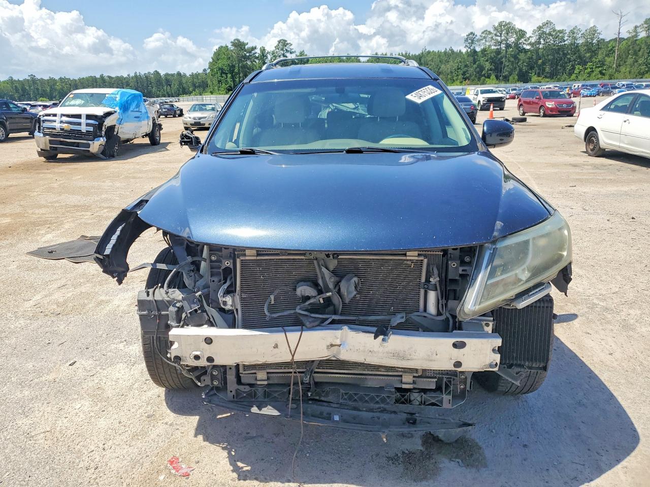2014 Nissan Pathfinder Sv Blue vin: 5N1AR2MN9EC685175