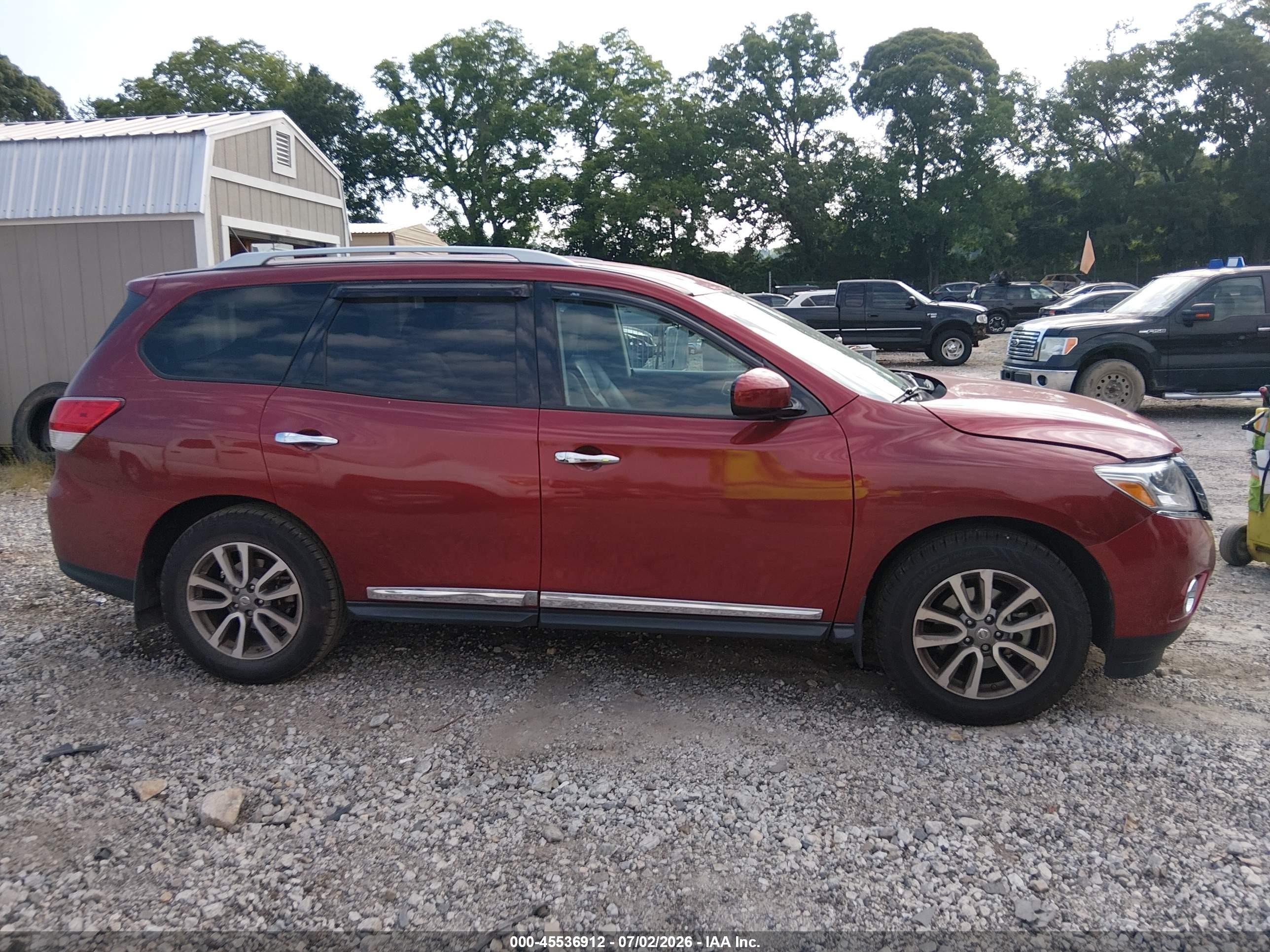 2014 Nissan Pathfinder Sl Red vin: 5N1AR2MN9EC685533