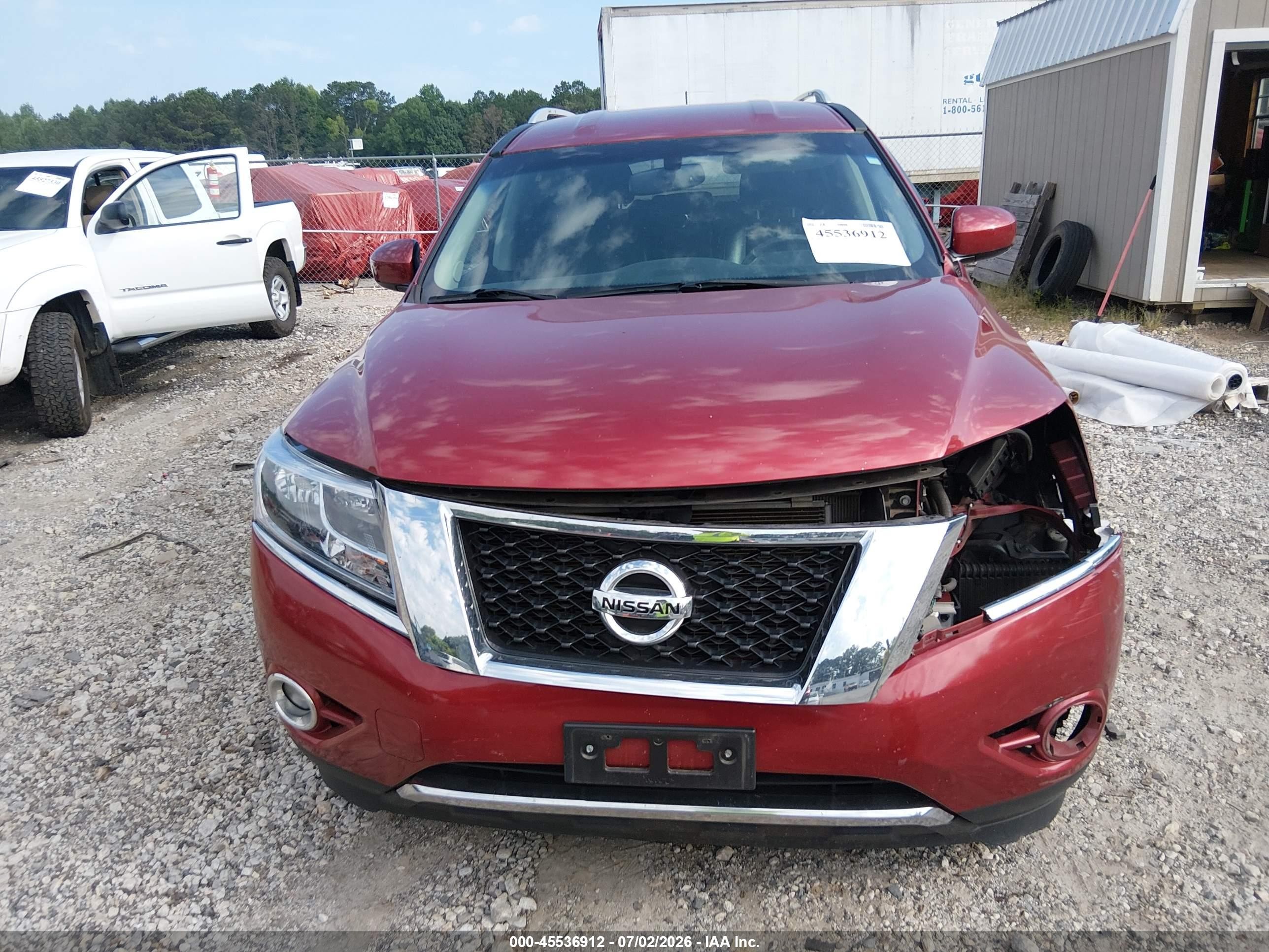 2014 Nissan Pathfinder Sl Red vin: 5N1AR2MN9EC685533