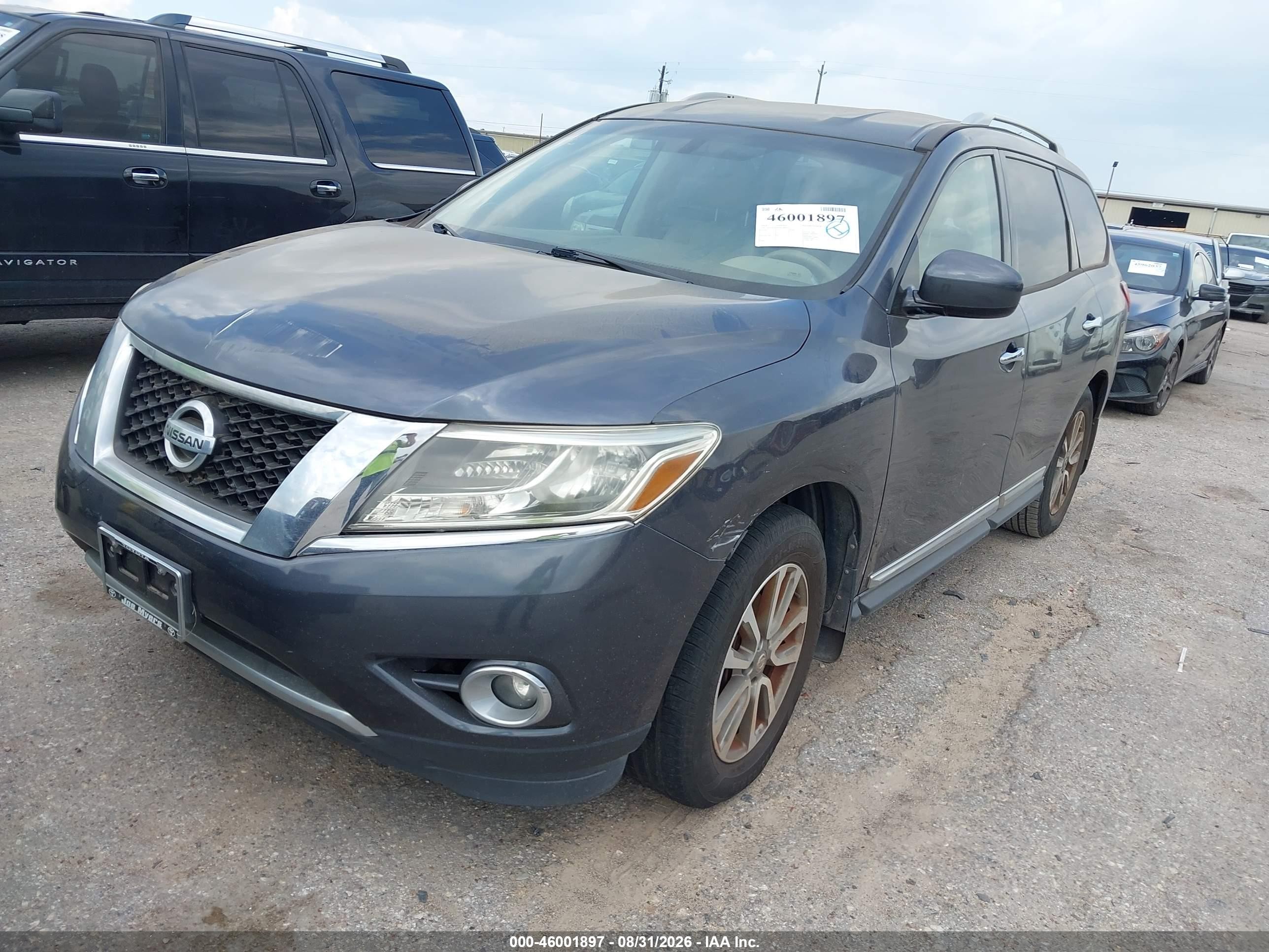 2014 Nissan Pathfinder Sl Gray vin: 5N1AR2MN9EC686956