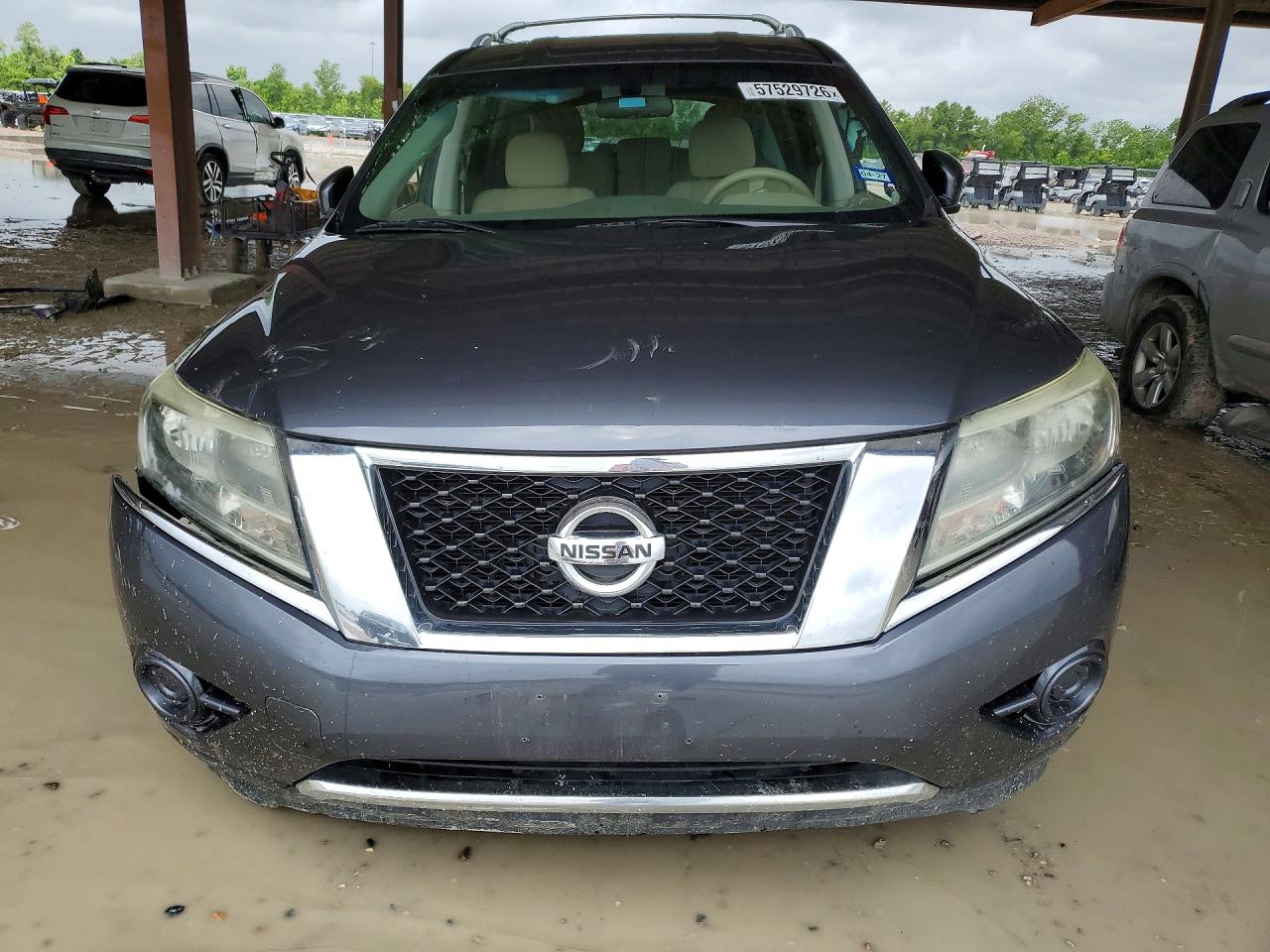 2014 Nissan Pathfinder Sv Gray vin: 5N1AR2MN9EC706560