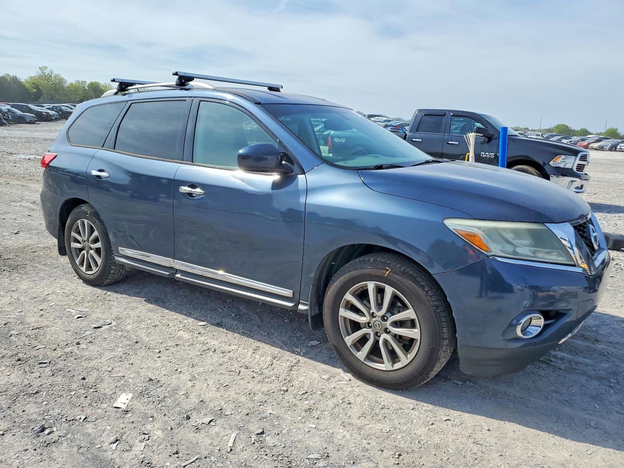 2014 Nissan Pathfinder Sl Blue vin: 5N1AR2MN9EC725562