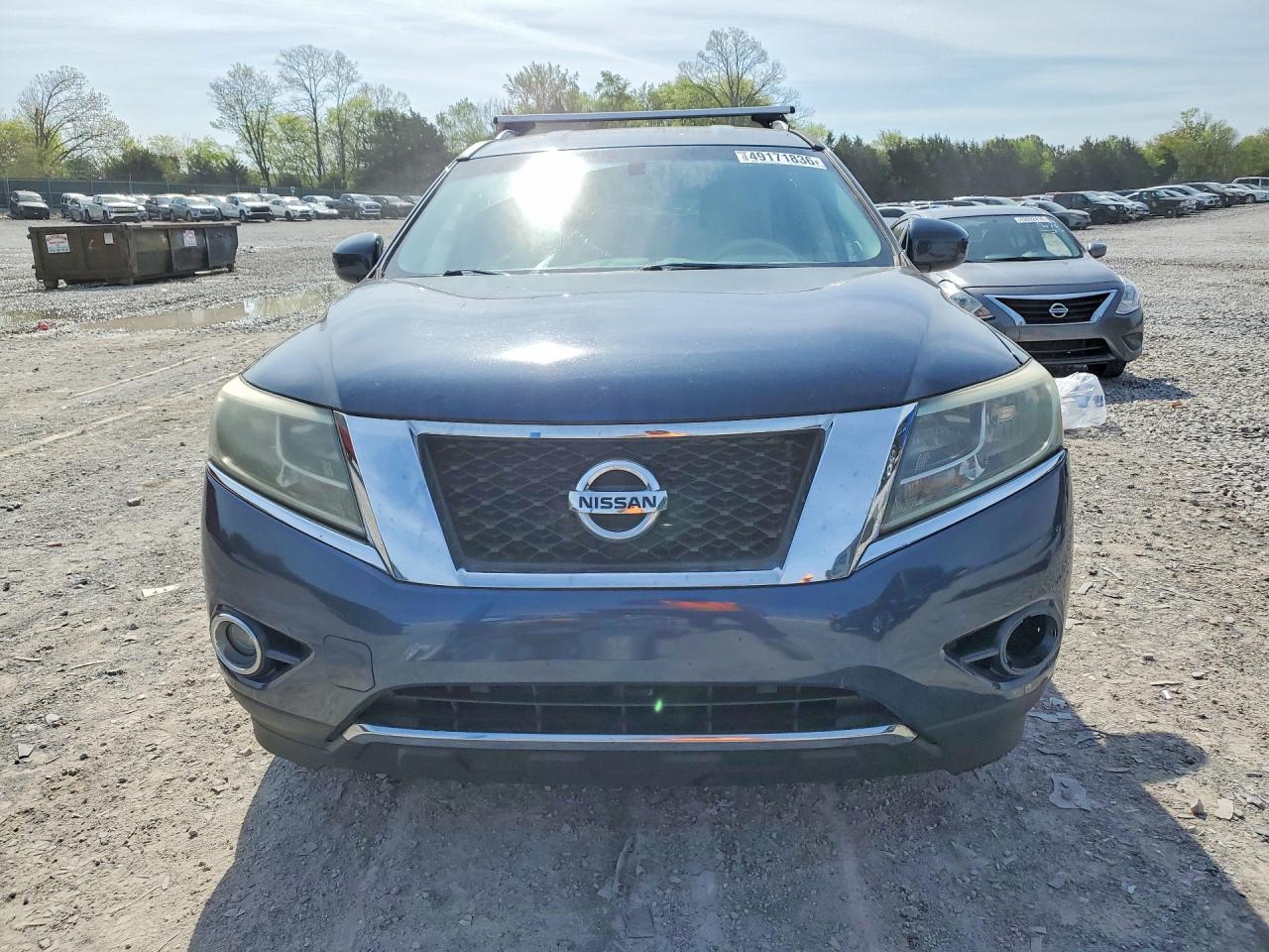 2014 Nissan Pathfinder Sl Blue vin: 5N1AR2MN9EC725562