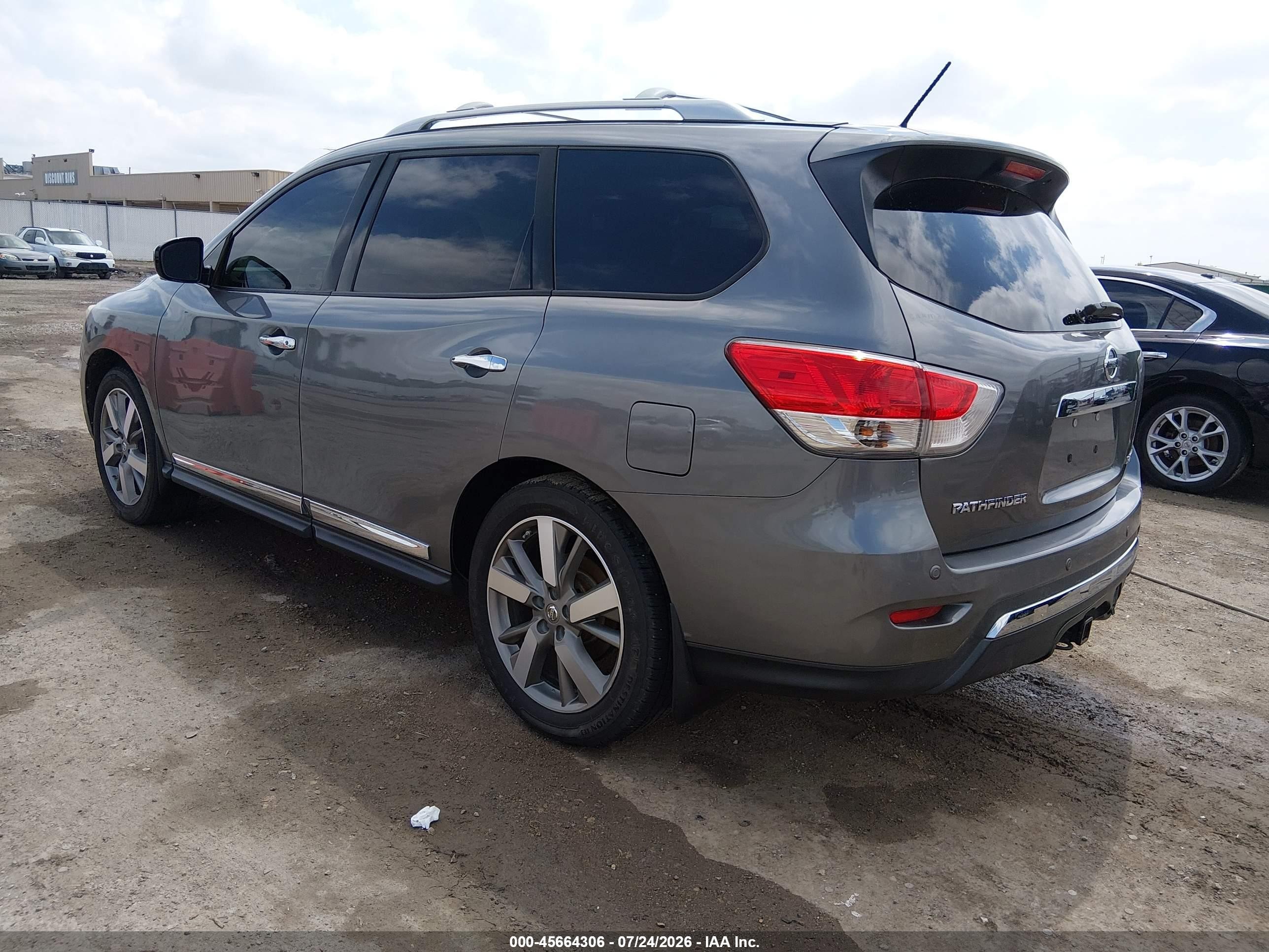 2015 Nissan Pathfinder Platinum Серый vin: 5N1AR2MN9FC663520