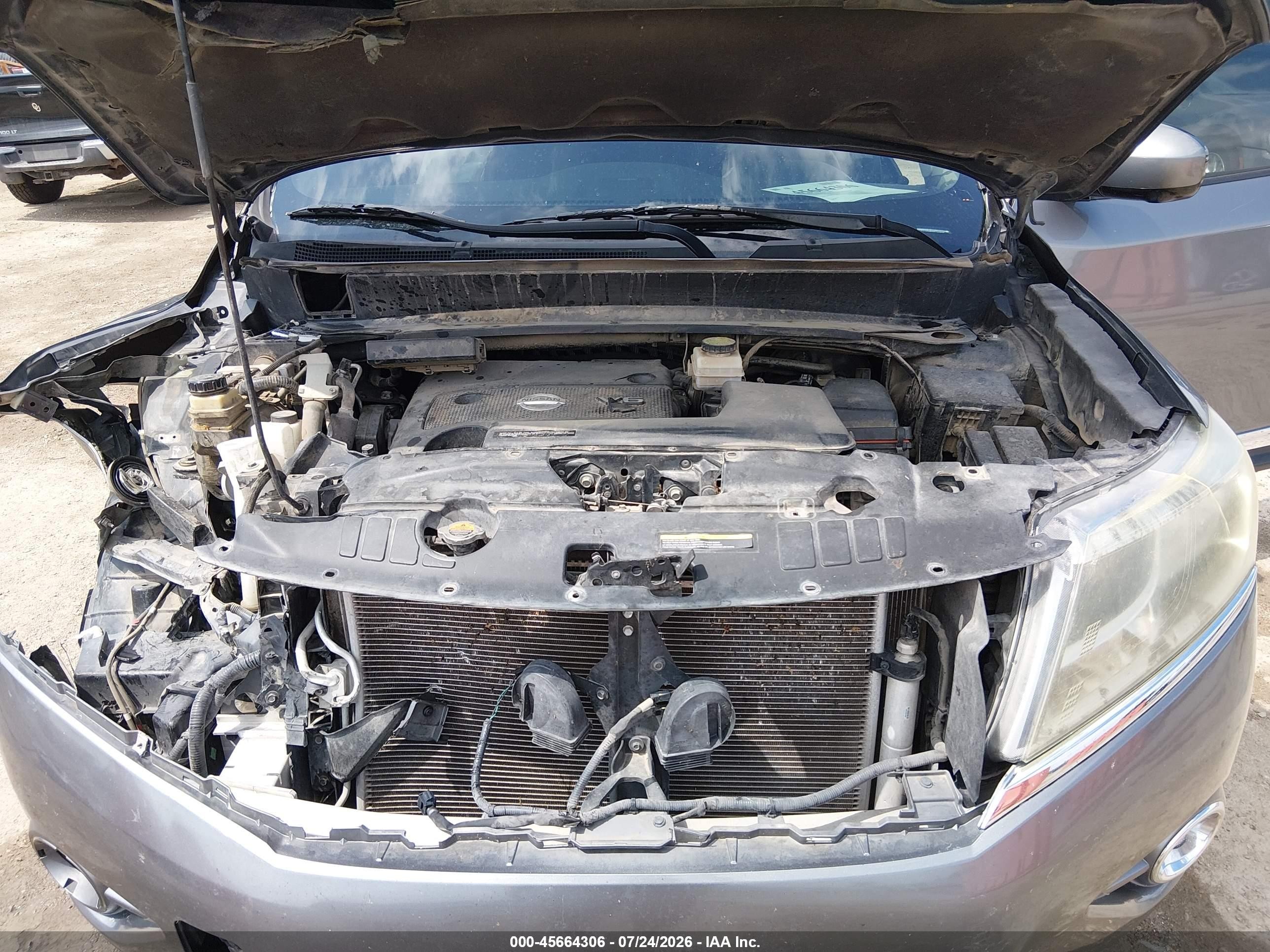 2015 Nissan Pathfinder Platinum Серый vin: 5N1AR2MN9FC663520