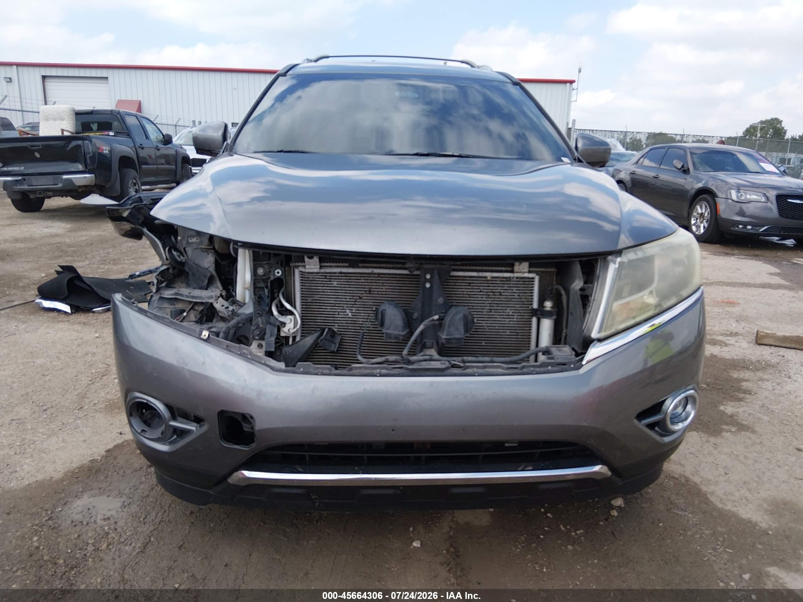 2015 Nissan Pathfinder Platinum Серый vin: 5N1AR2MN9FC663520