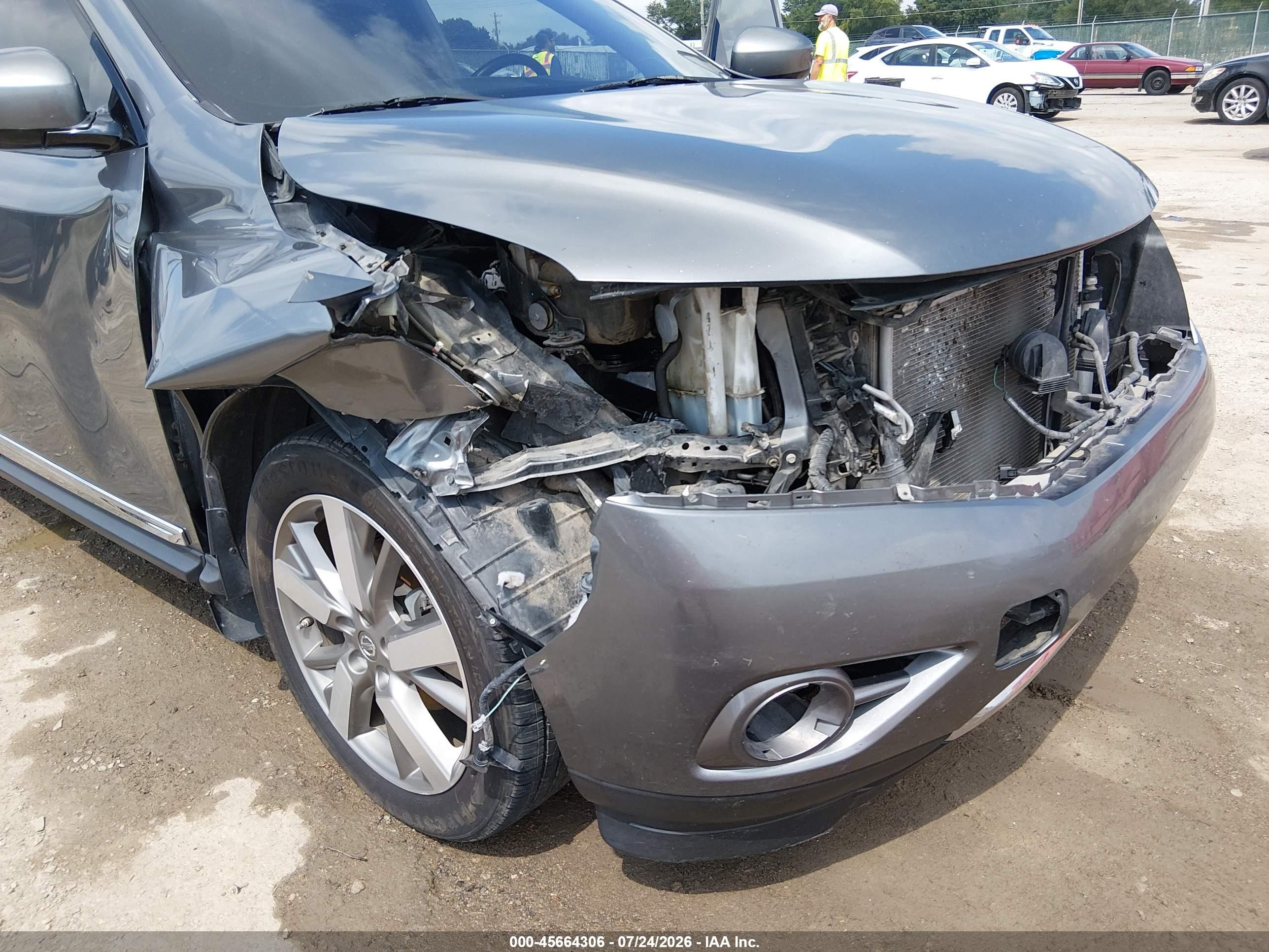 2015 Nissan Pathfinder Platinum Серый vin: 5N1AR2MN9FC663520