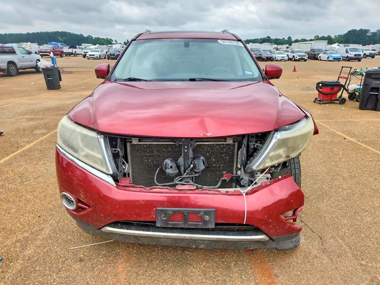 2015 Nissan Pathfinder Sl Red vin: 5N1AR2MN9FC664828