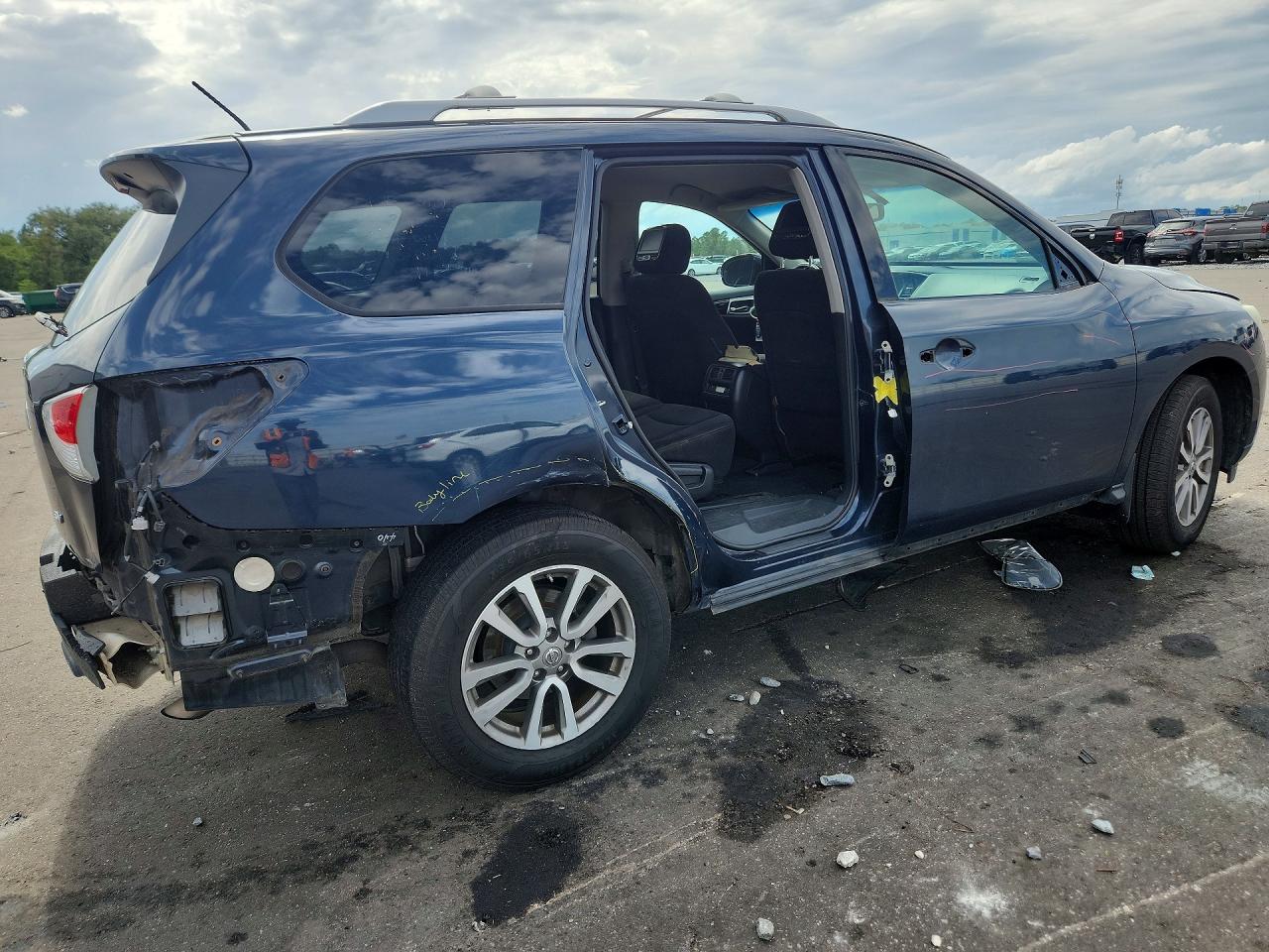 2015 Nissan Pathfinder Sv Blue vin: 5N1AR2MN9FC672136