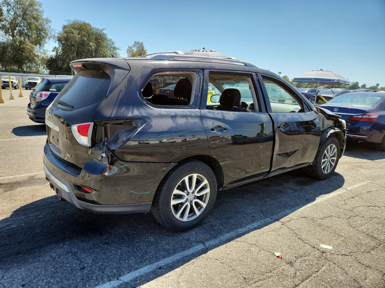 2015 Nissan Pathfinder Sv Black vin: 5N1AR2MN9FC680169