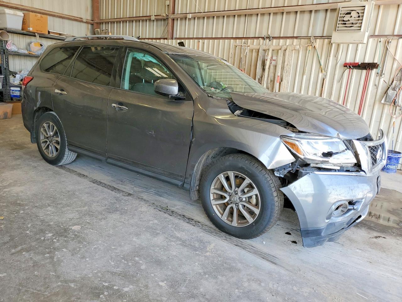 2015 Nissan Pathfinder S Gray vin: 5N1AR2MN9FC694881