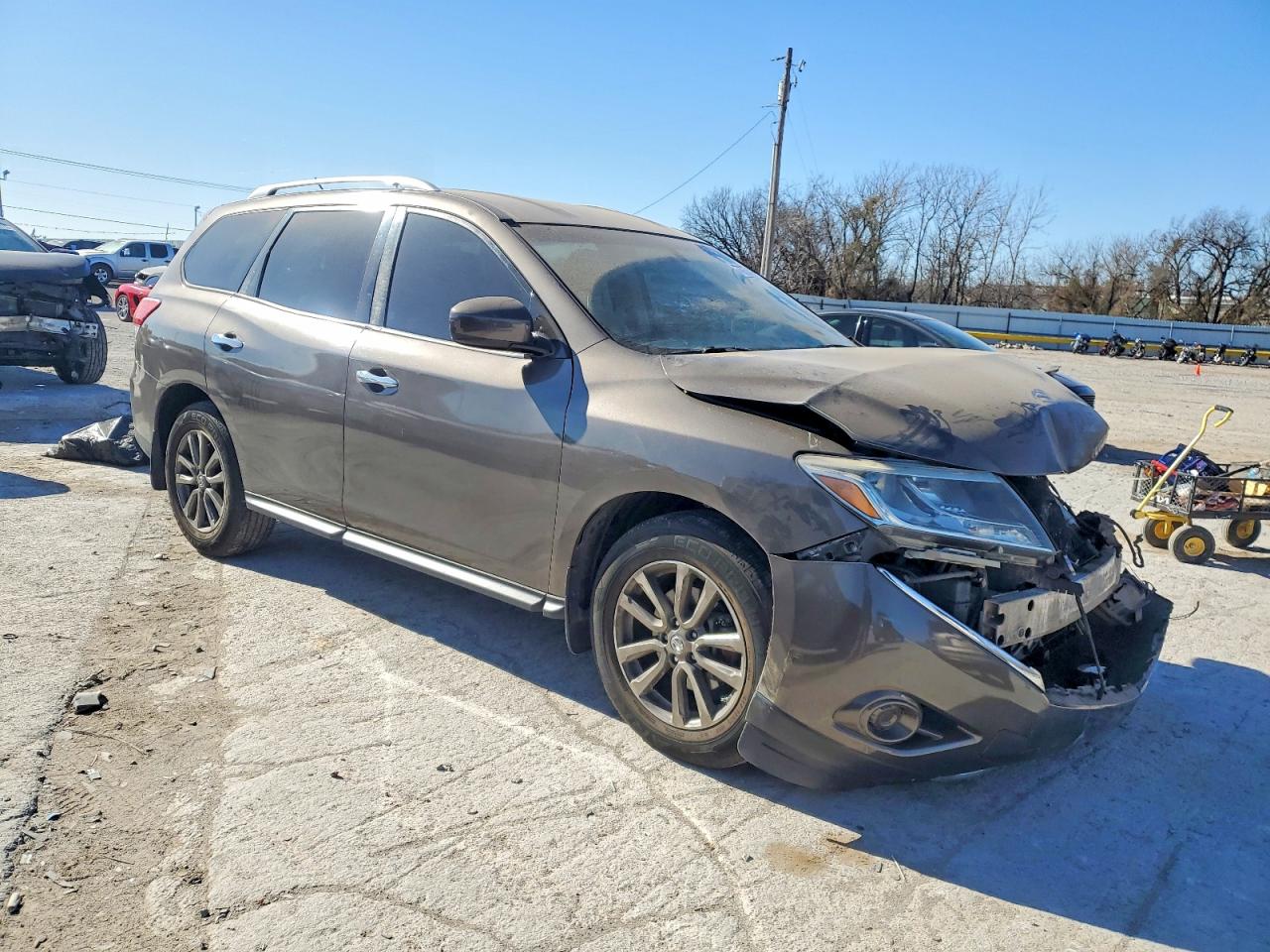 2015 Nissan Pathfinder S Tan vin: 5N1AR2MN9FC705183