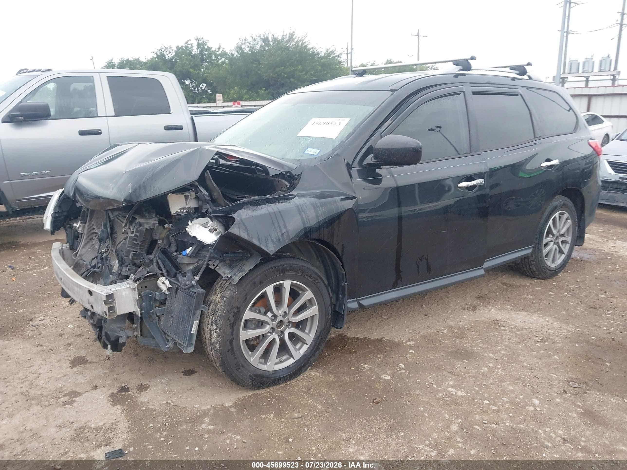 2015 Nissan Pathfinder Sv Black vin: 5N1AR2MN9FC718340