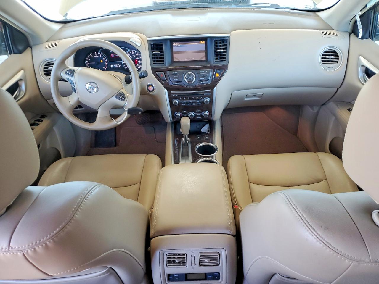 2013 Nissan Pathfinder S Beige vin: 5N1AR2MNXDC623329