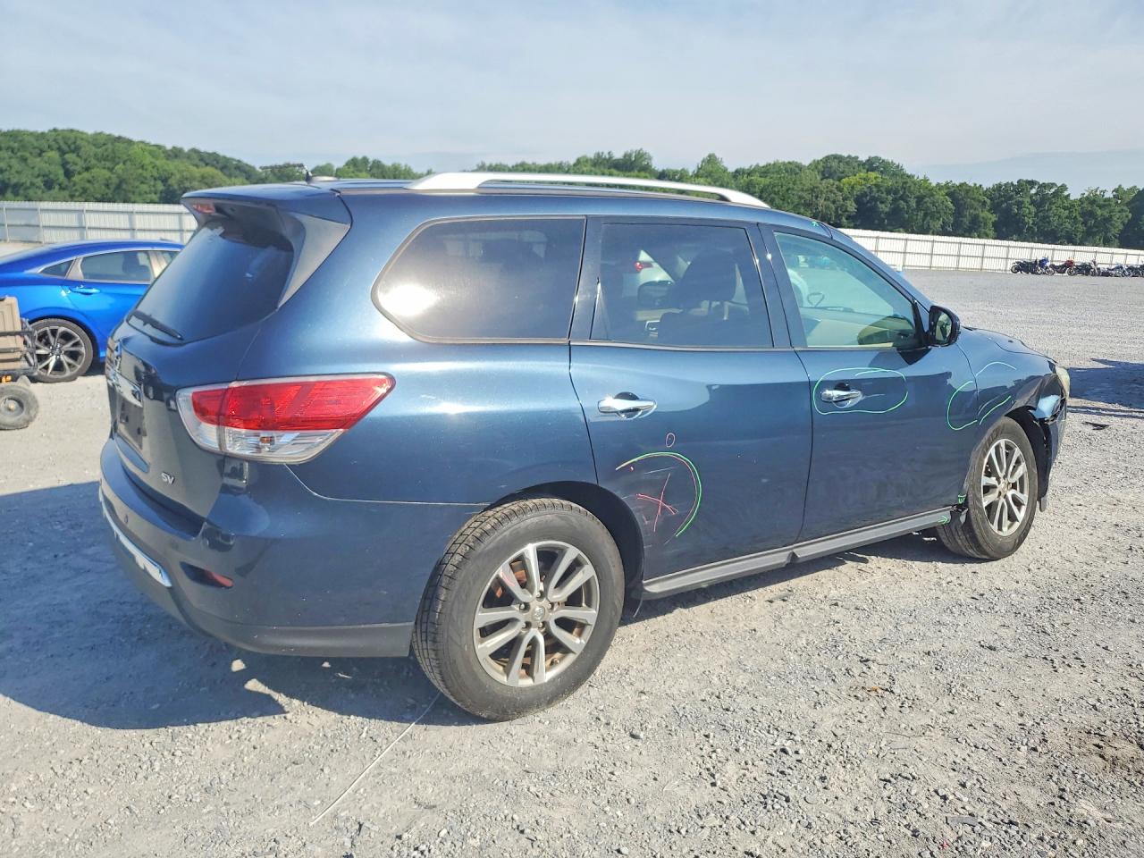 2013 Nissan Pathfinder S Blue vin: 5N1AR2MNXDC680498