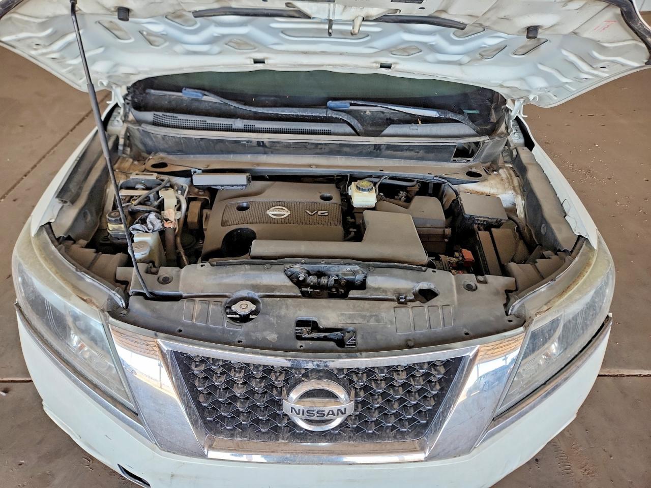 2013 Nissan Pathfinder S White vin: 5N1AR2MNXDC681277