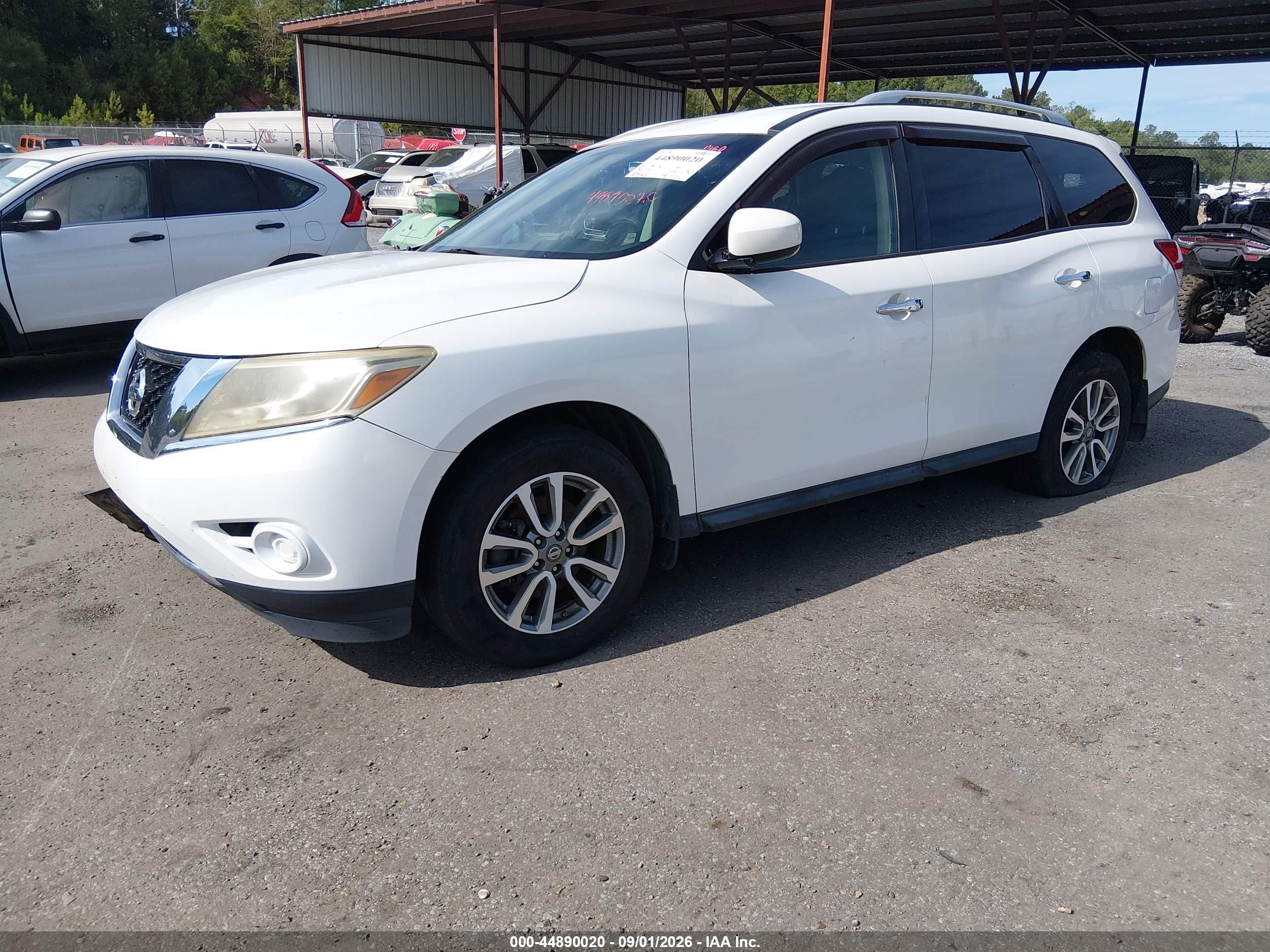 2013 Nissan Pathfinder Sv White vin: 5N1AR2MNXDC689993