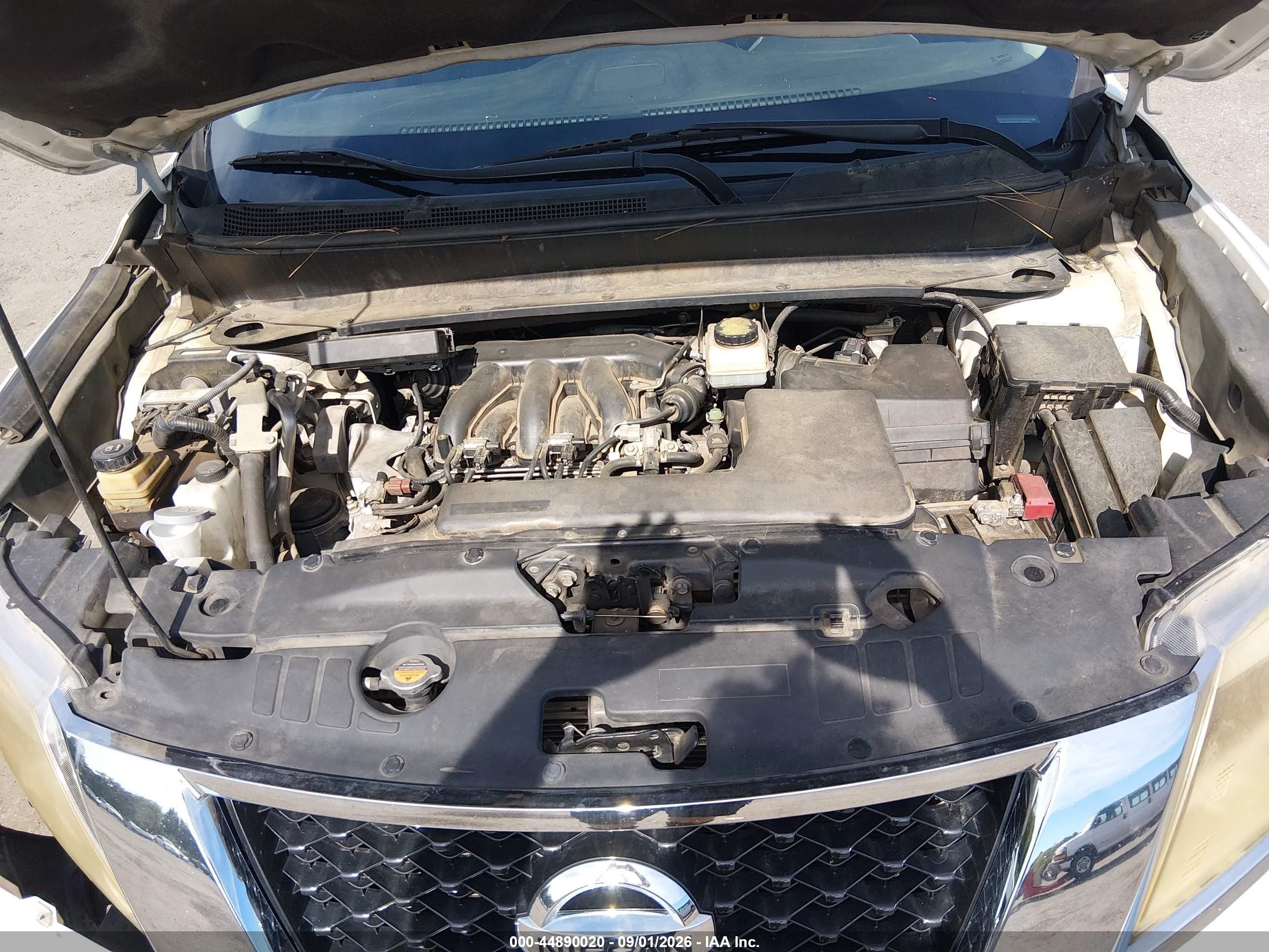 2013 Nissan Pathfinder Sv White vin: 5N1AR2MNXDC689993