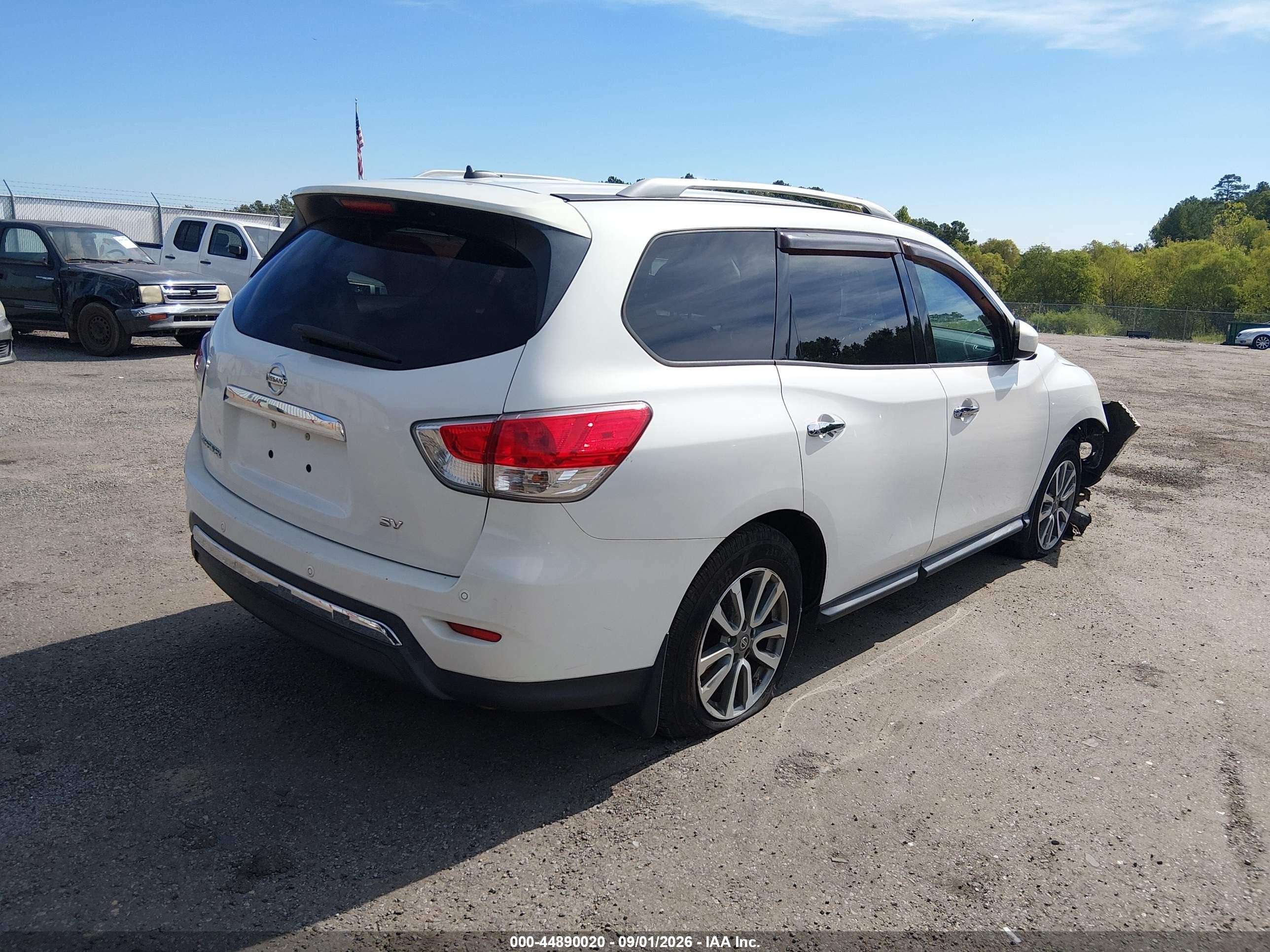 2013 Nissan Pathfinder Sv White vin: 5N1AR2MNXDC689993