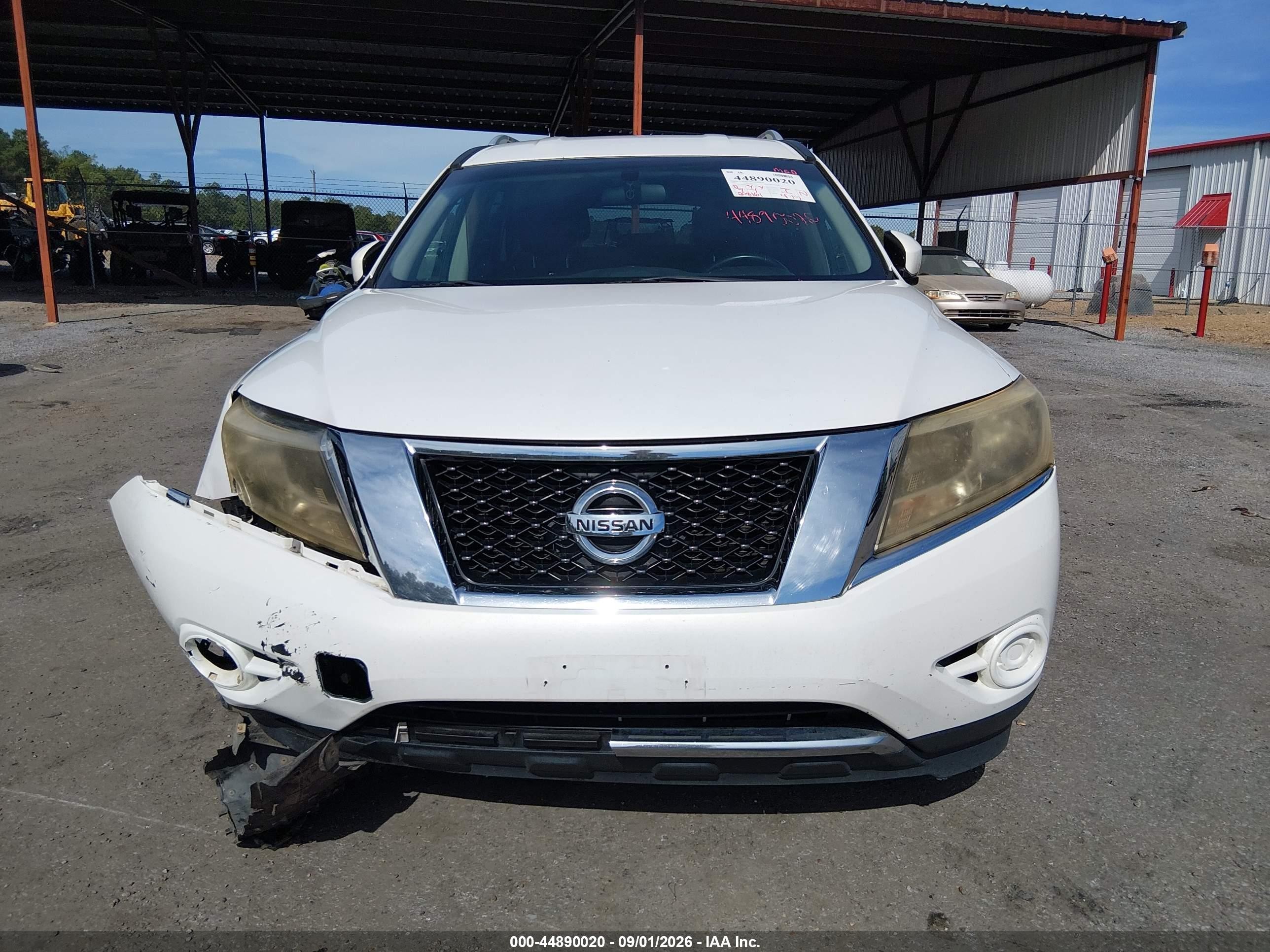 2013 Nissan Pathfinder Sv White vin: 5N1AR2MNXDC689993