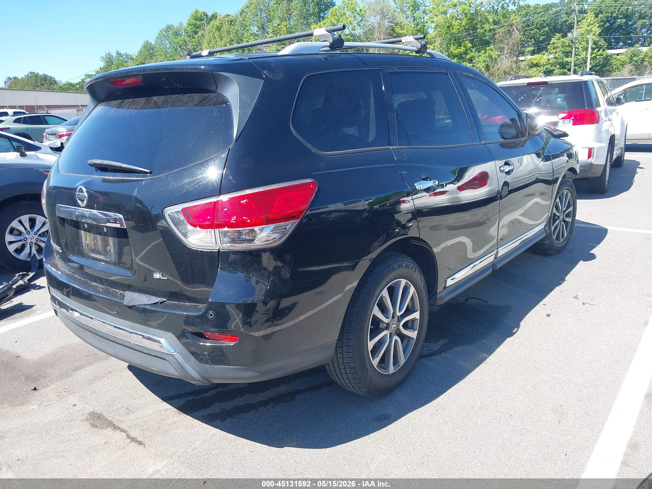 2014 Nissan Pathfinder Sl Black vin: 5N1AR2MNXEC617080