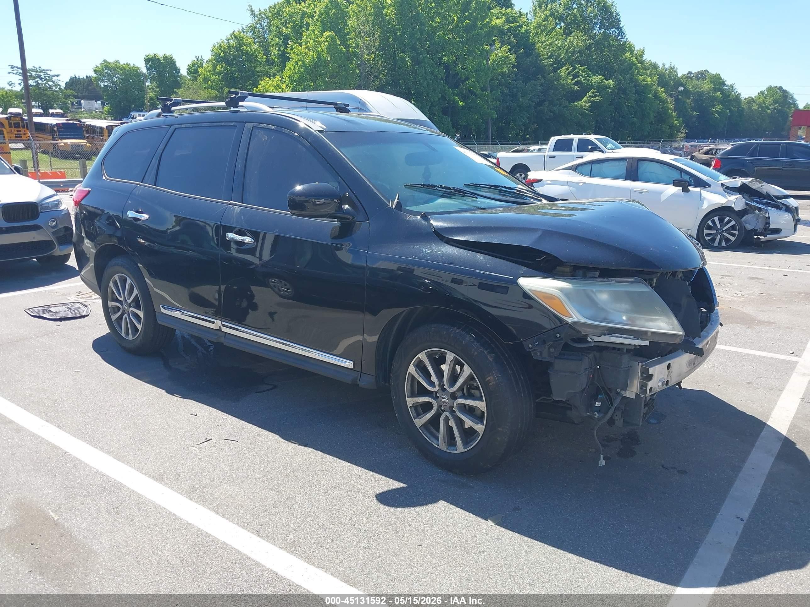 2014 Nissan Pathfinder Sl Black vin: 5N1AR2MNXEC617080