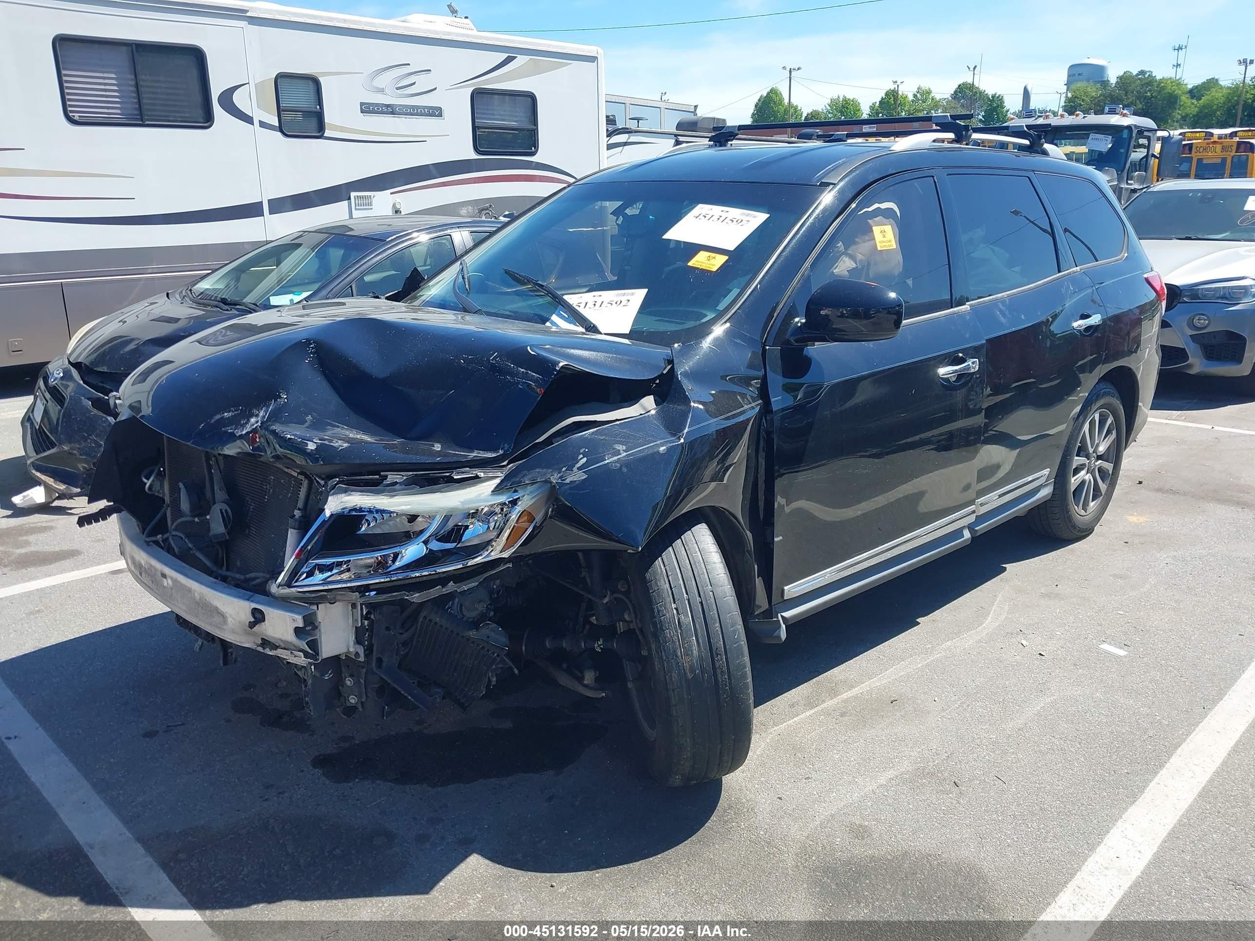 2014 Nissan Pathfinder Sl Black vin: 5N1AR2MNXEC617080