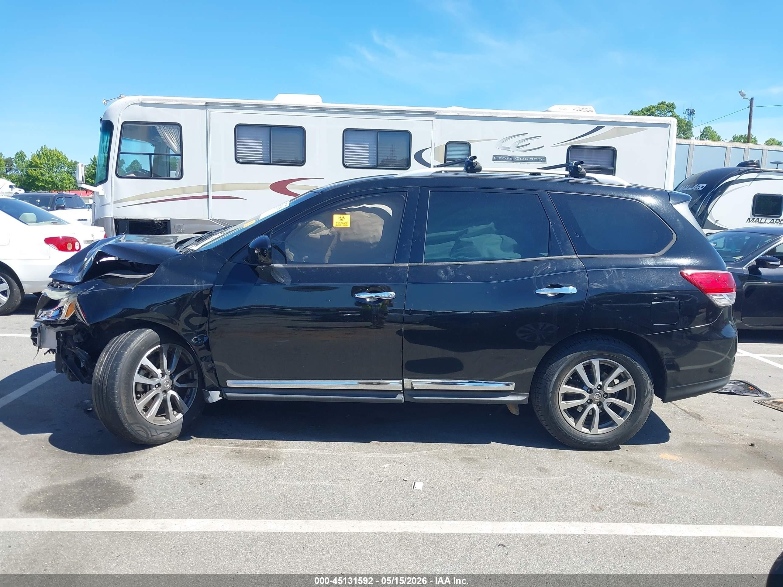2014 Nissan Pathfinder Sl Black vin: 5N1AR2MNXEC617080
