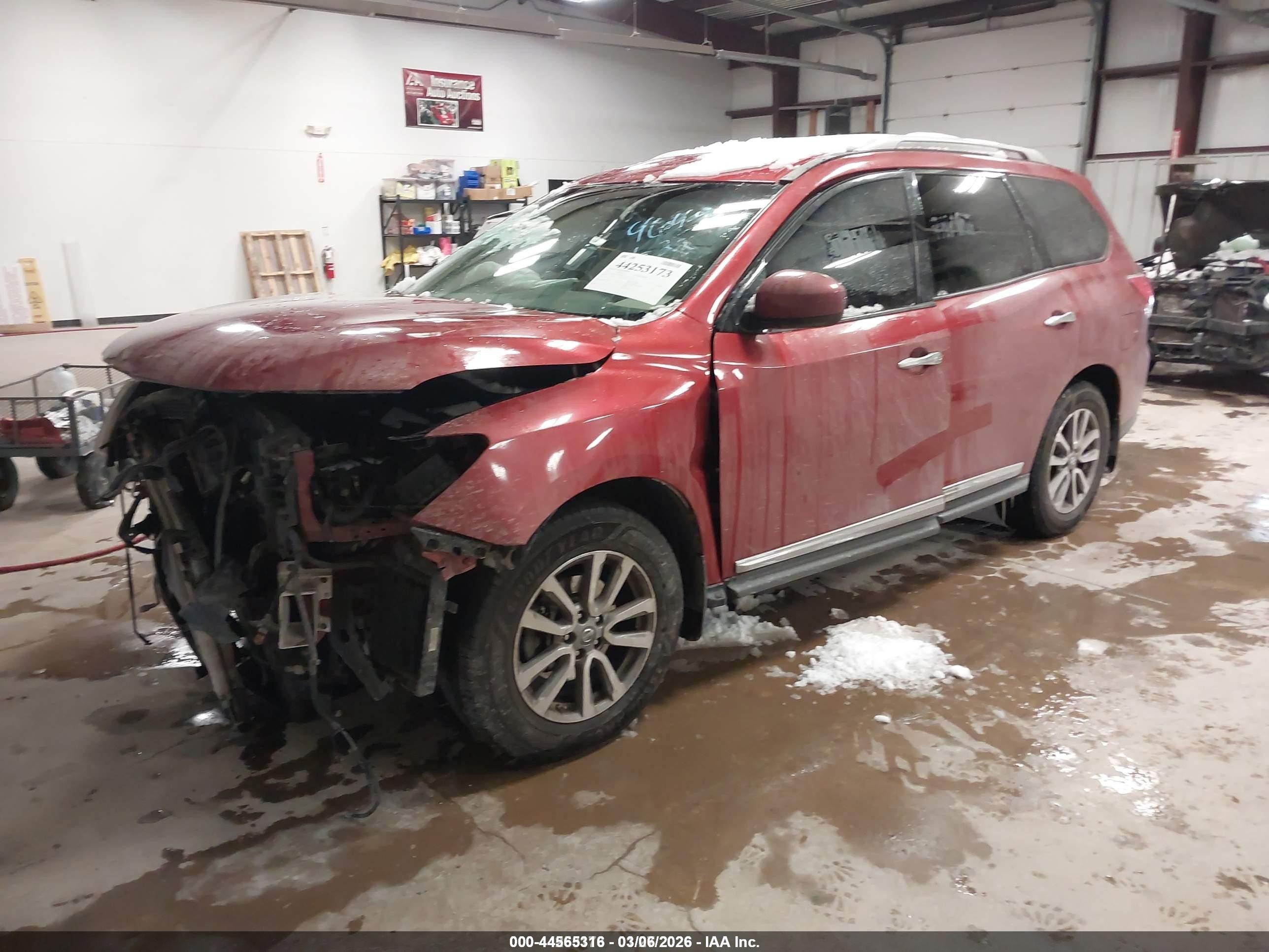 2014 Nissan Pathfinder Sl Burgundy vin: 5N1AR2MNXEC634669