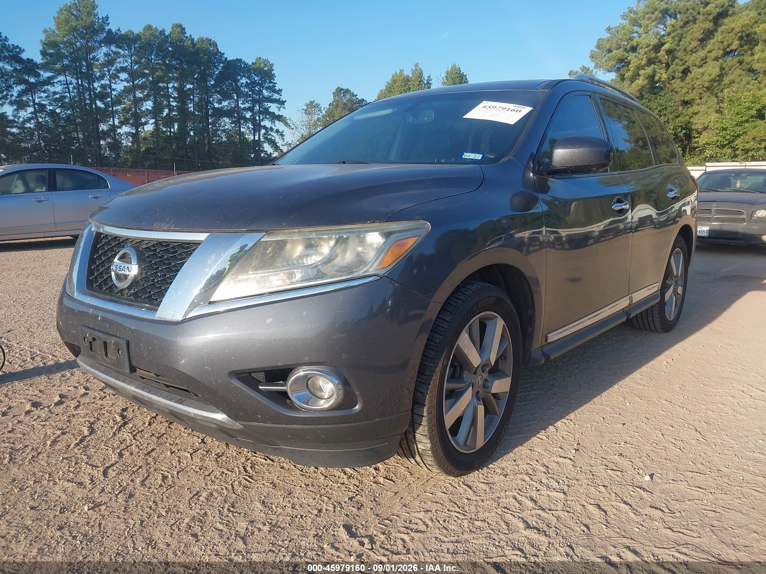 2014 Nissan Pathfinder Platinum Gray vin: 5N1AR2MNXEC637524