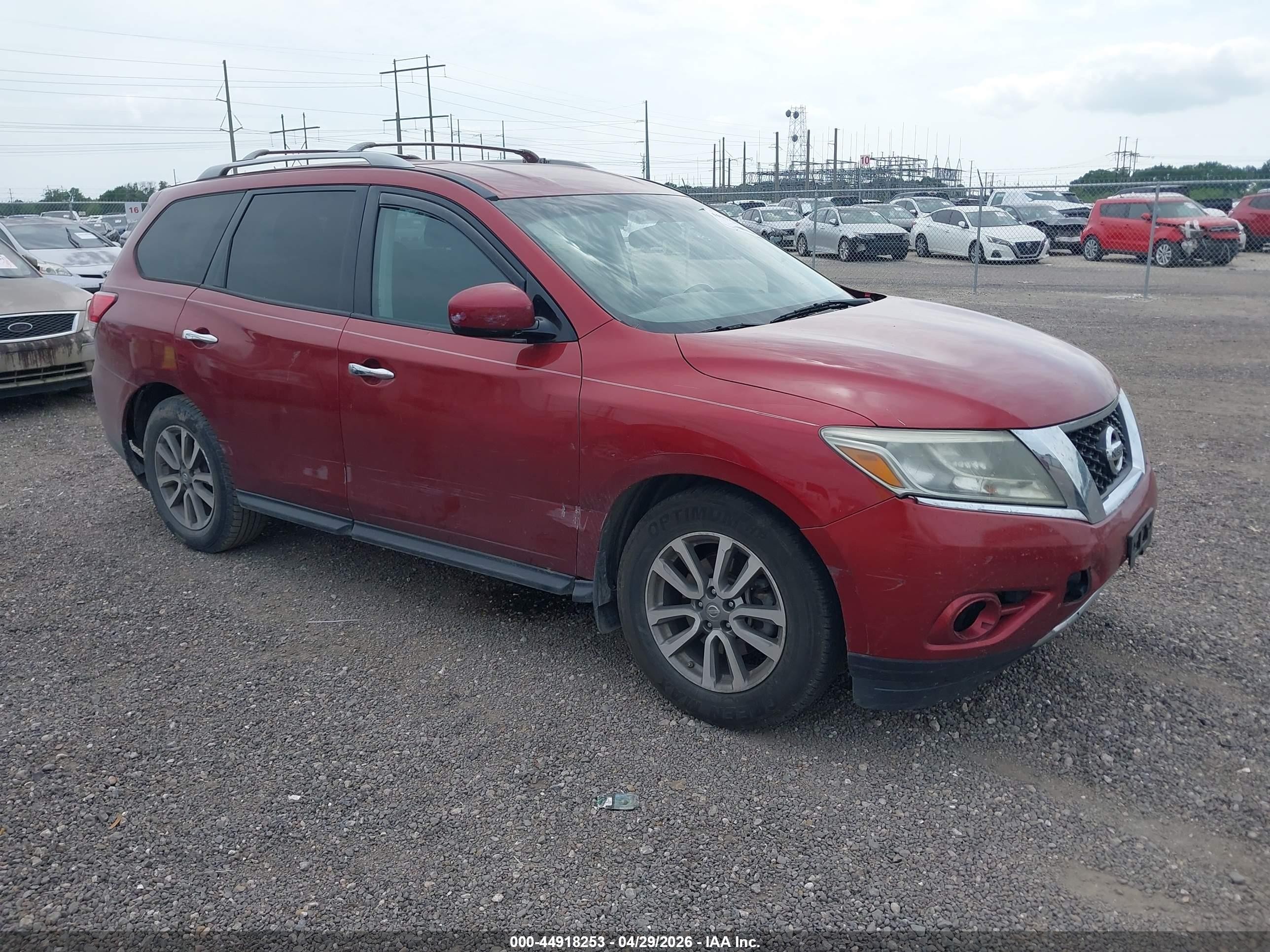 2014 Nissan Pathfinder Sv Burgundy vin: 5N1AR2MNXEC639323