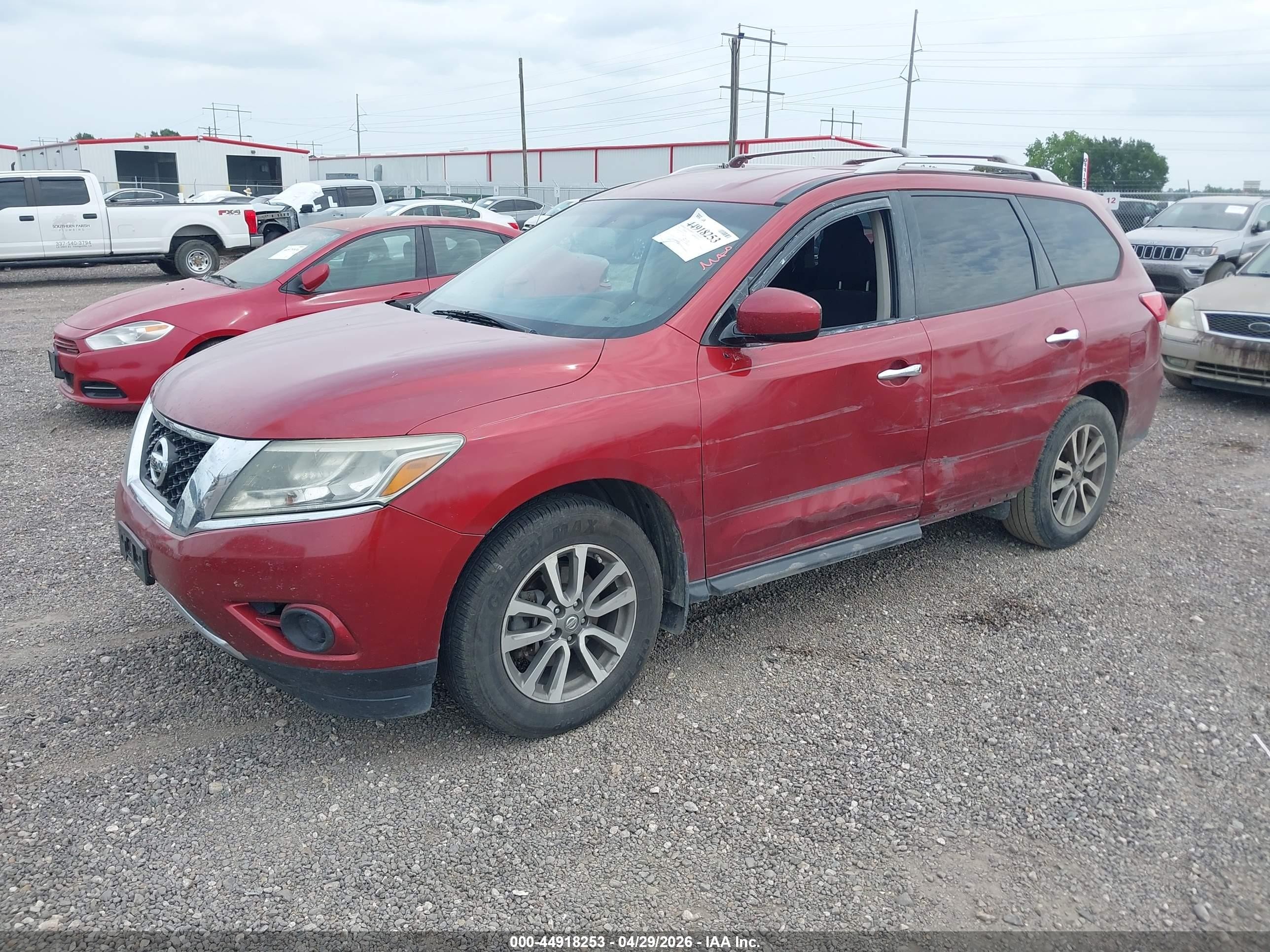 2014 Nissan Pathfinder Sv Burgundy vin: 5N1AR2MNXEC639323