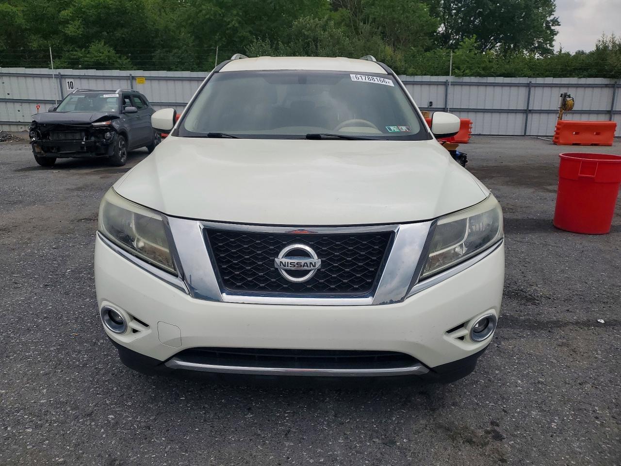 2014 Nissan Pathfinder Sl White vin: 5N1AR2MNXEC643520