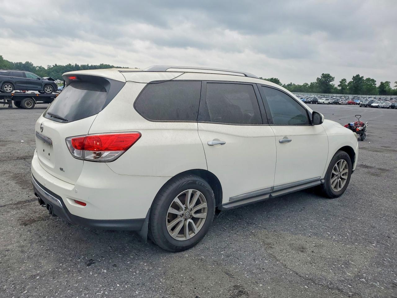 2014 Nissan Pathfinder Sl White vin: 5N1AR2MNXEC643520