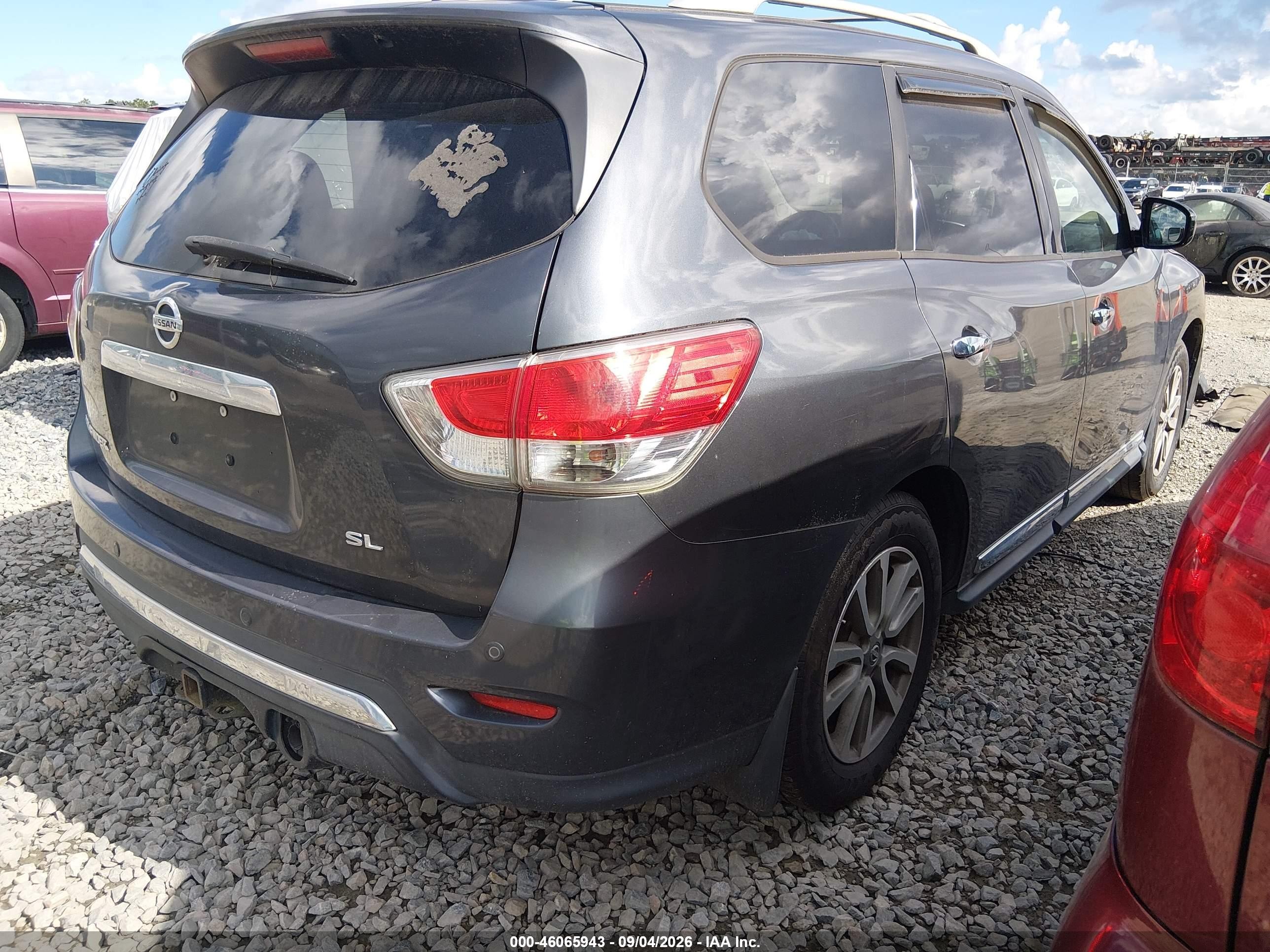 2014 Nissan Pathfinder Sl Blue vin: 5N1AR2MNXEC648524