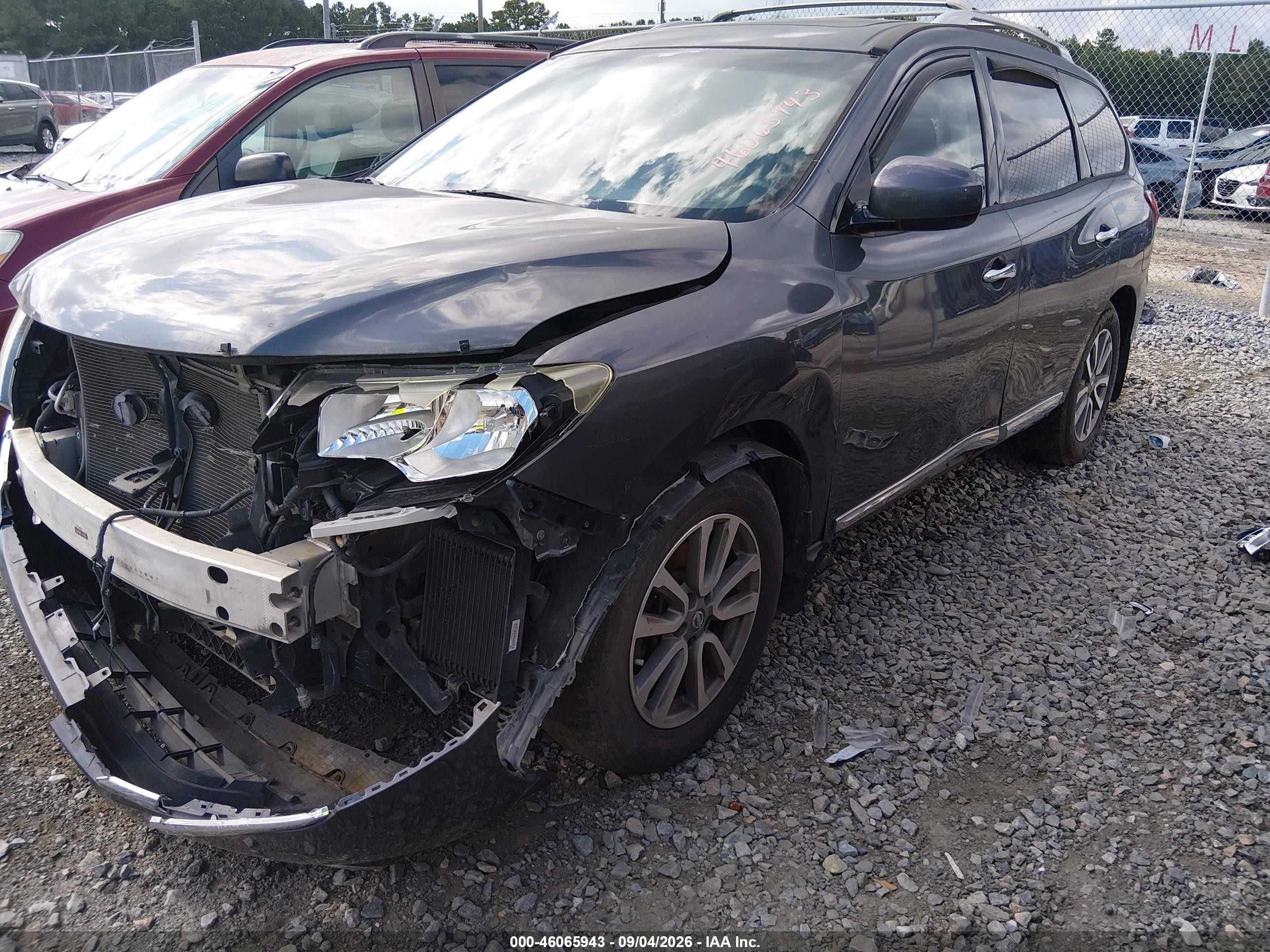 2014 Nissan Pathfinder Sl Blue vin: 5N1AR2MNXEC648524