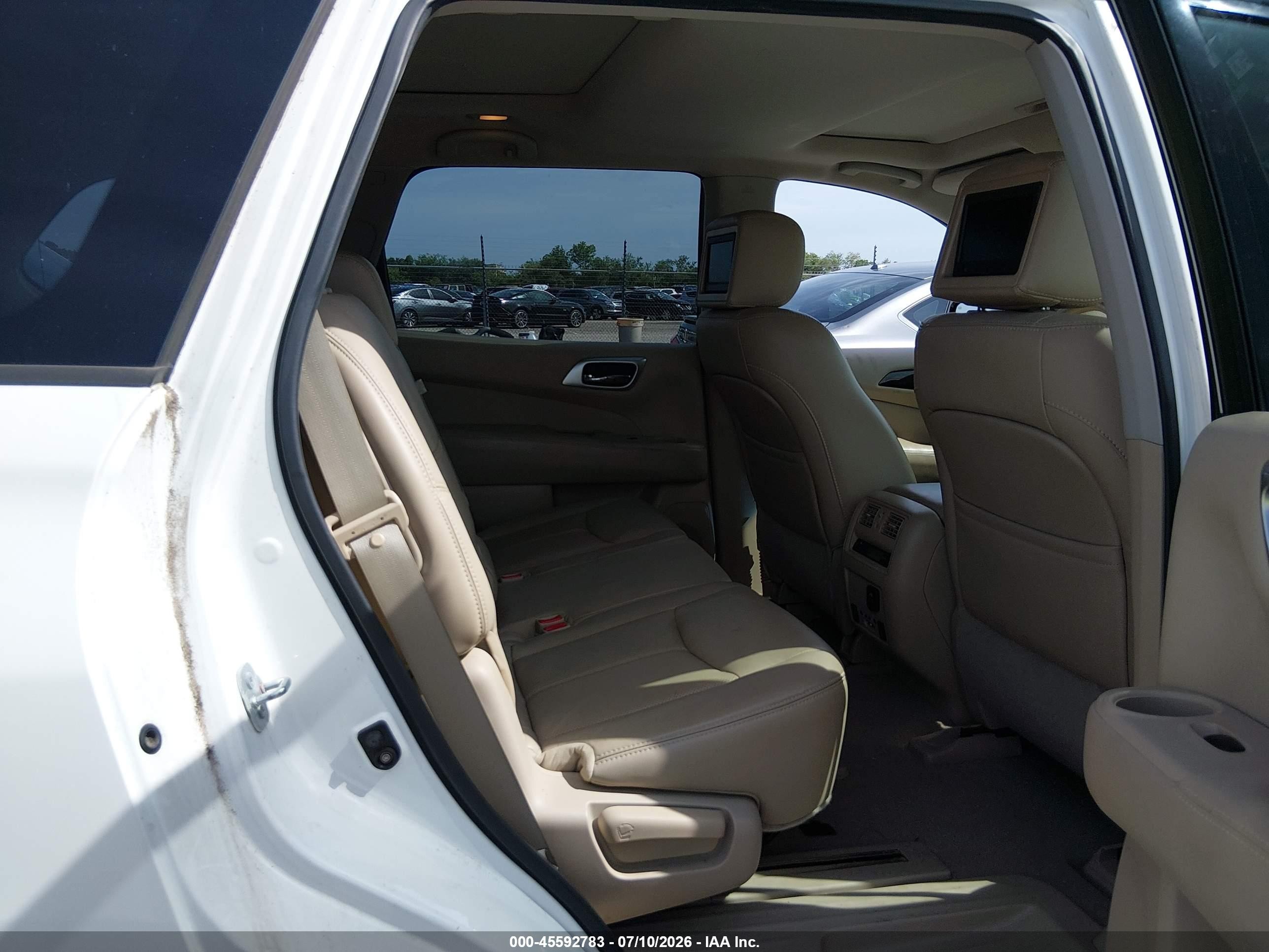 2014 Nissan Pathfinder Platinum White vin: 5N1AR2MNXEC655277