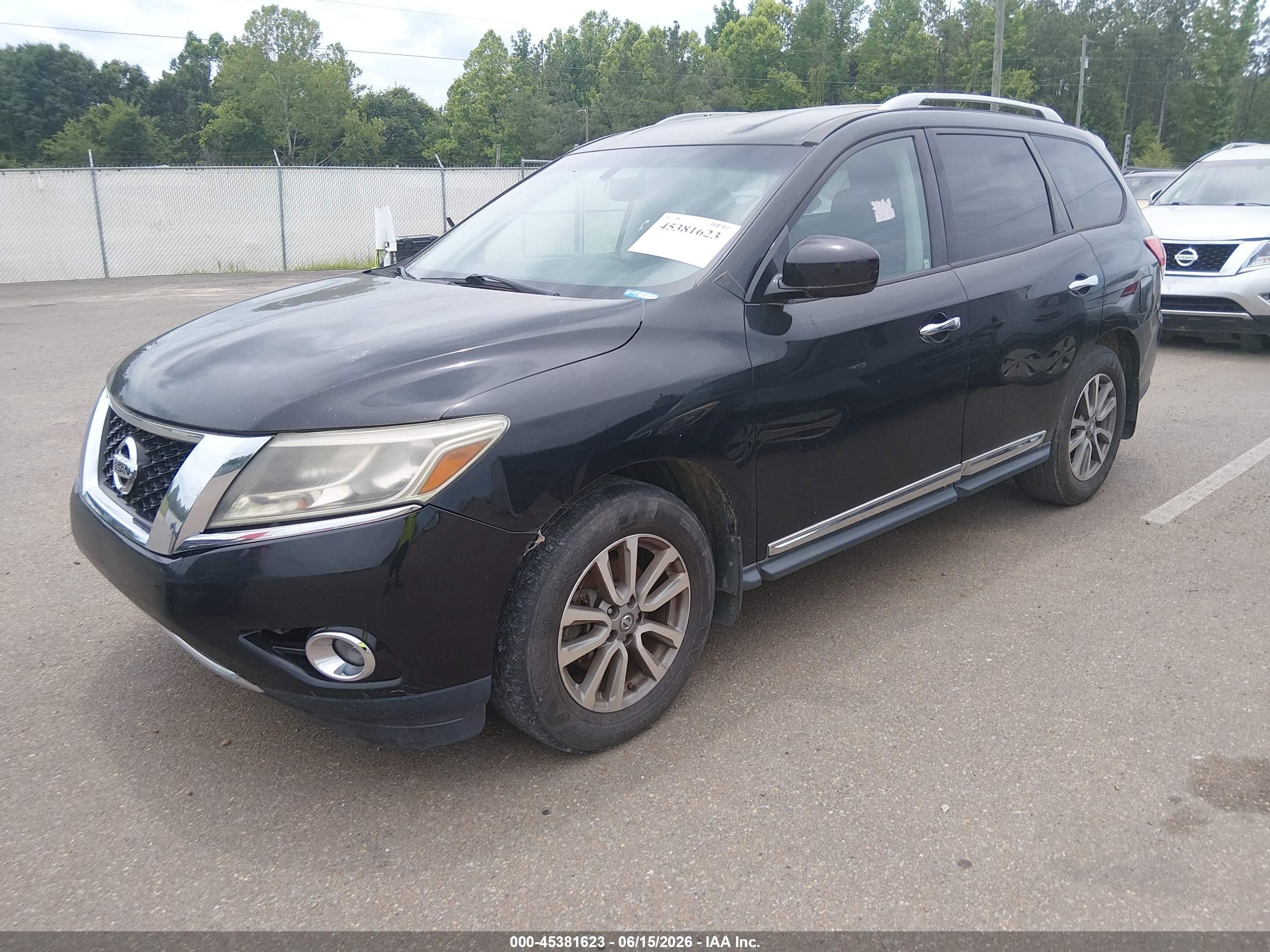 2014 Nissan Pathfinder Sl Black vin: 5N1AR2MNXEC693964