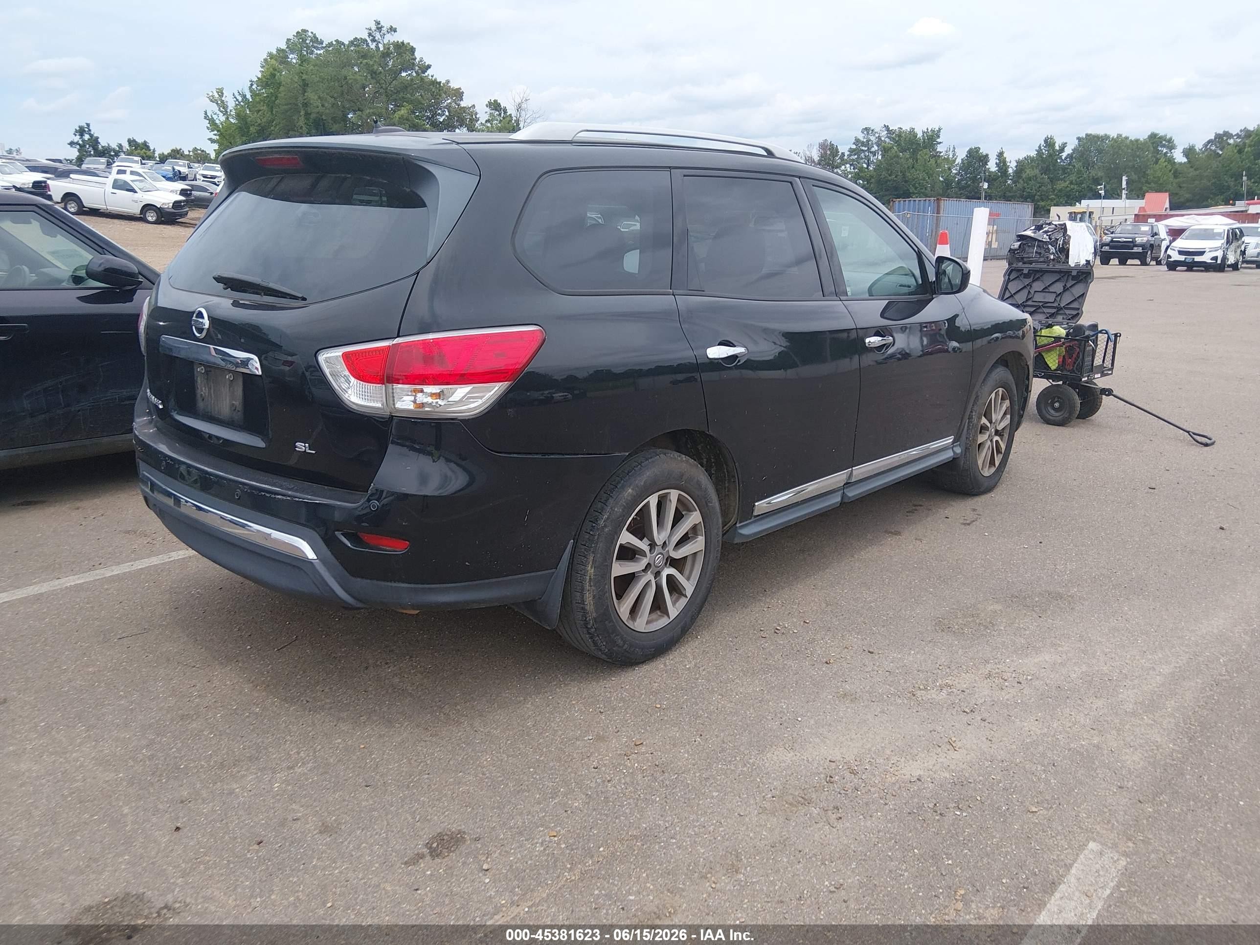 2014 Nissan Pathfinder Sl Black vin: 5N1AR2MNXEC693964