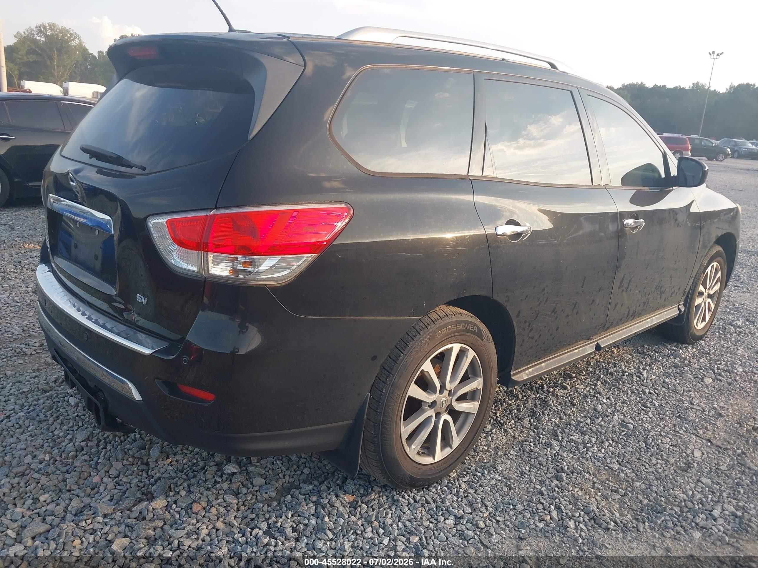 2014 Nissan Pathfinder Sv Black vin: 5N1AR2MNXEC735579