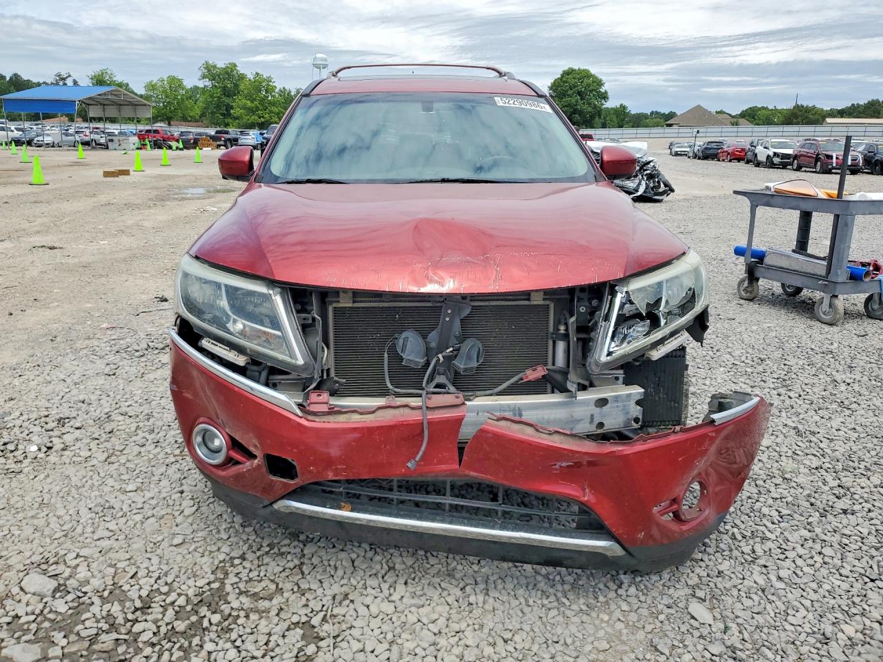 2015 Nissan Pathfinder Sl Red vin: 5N1AR2MNXFC604850