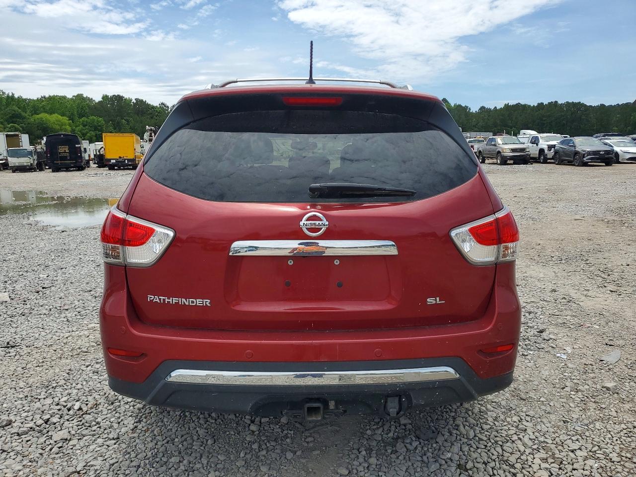 2015 Nissan Pathfinder Sl Red vin: 5N1AR2MNXFC604850