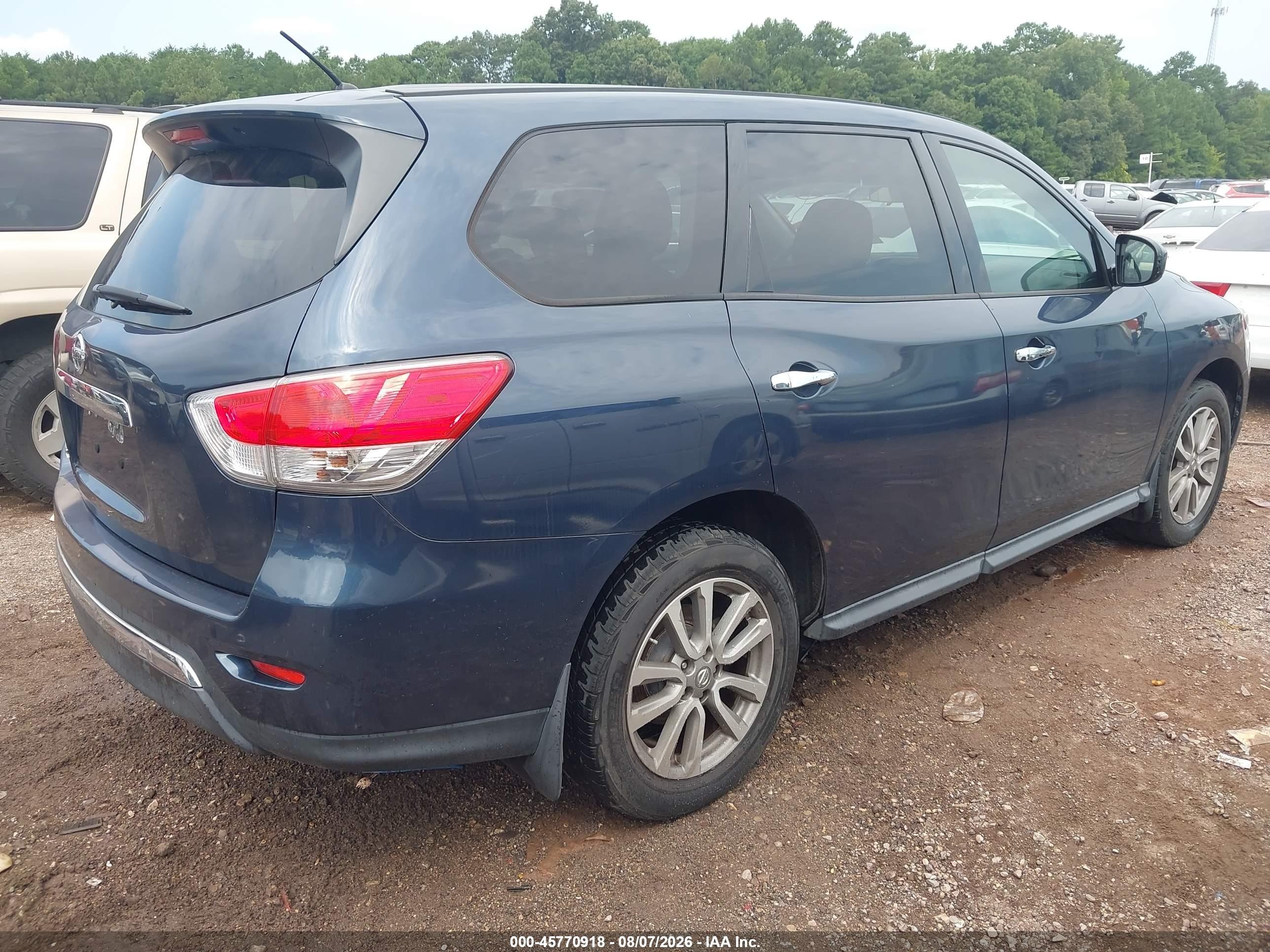 2015 Nissan Pathfinder S Navy vin: 5N1AR2MNXFC616965