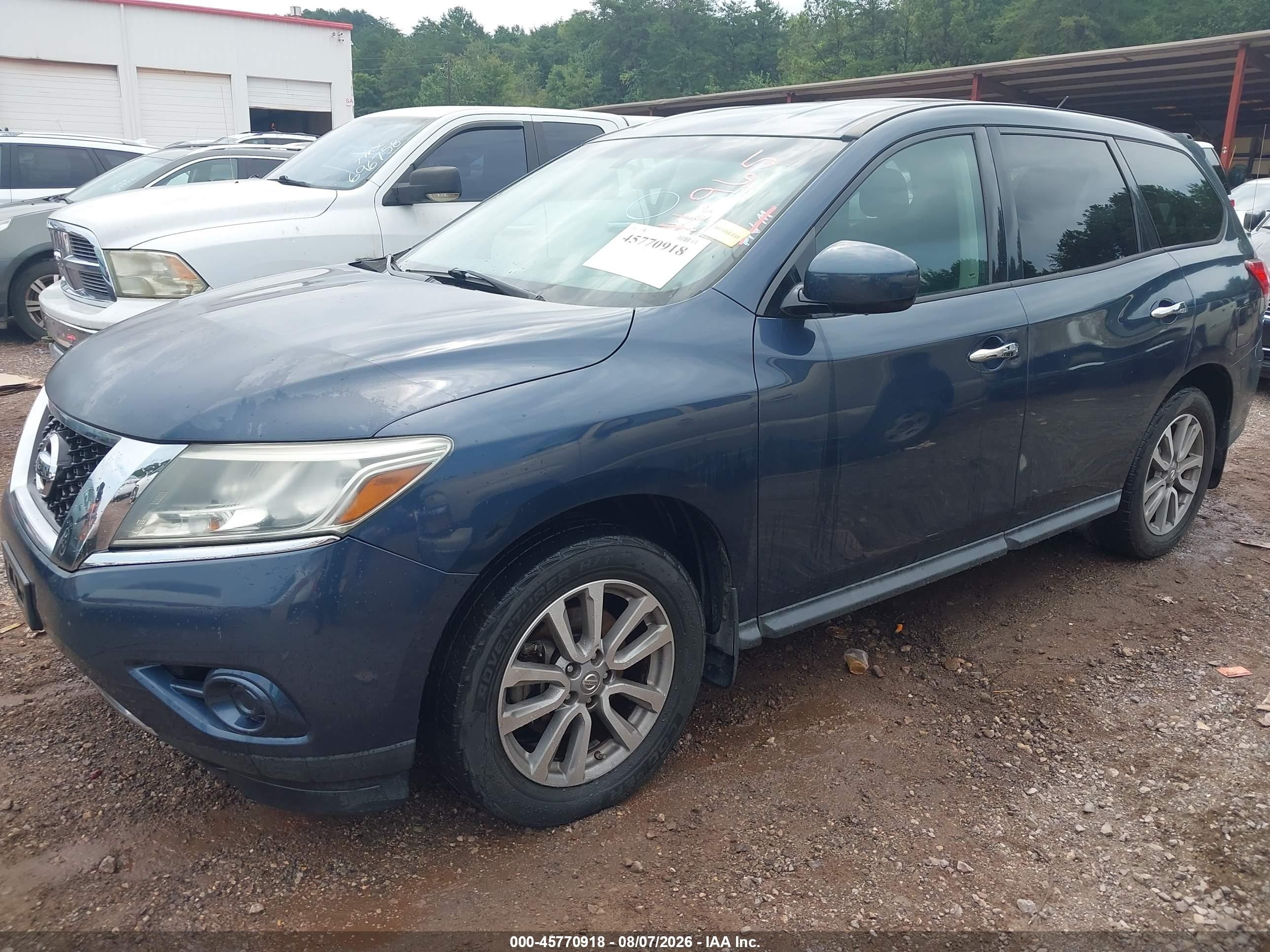 2015 Nissan Pathfinder S Navy vin: 5N1AR2MNXFC616965