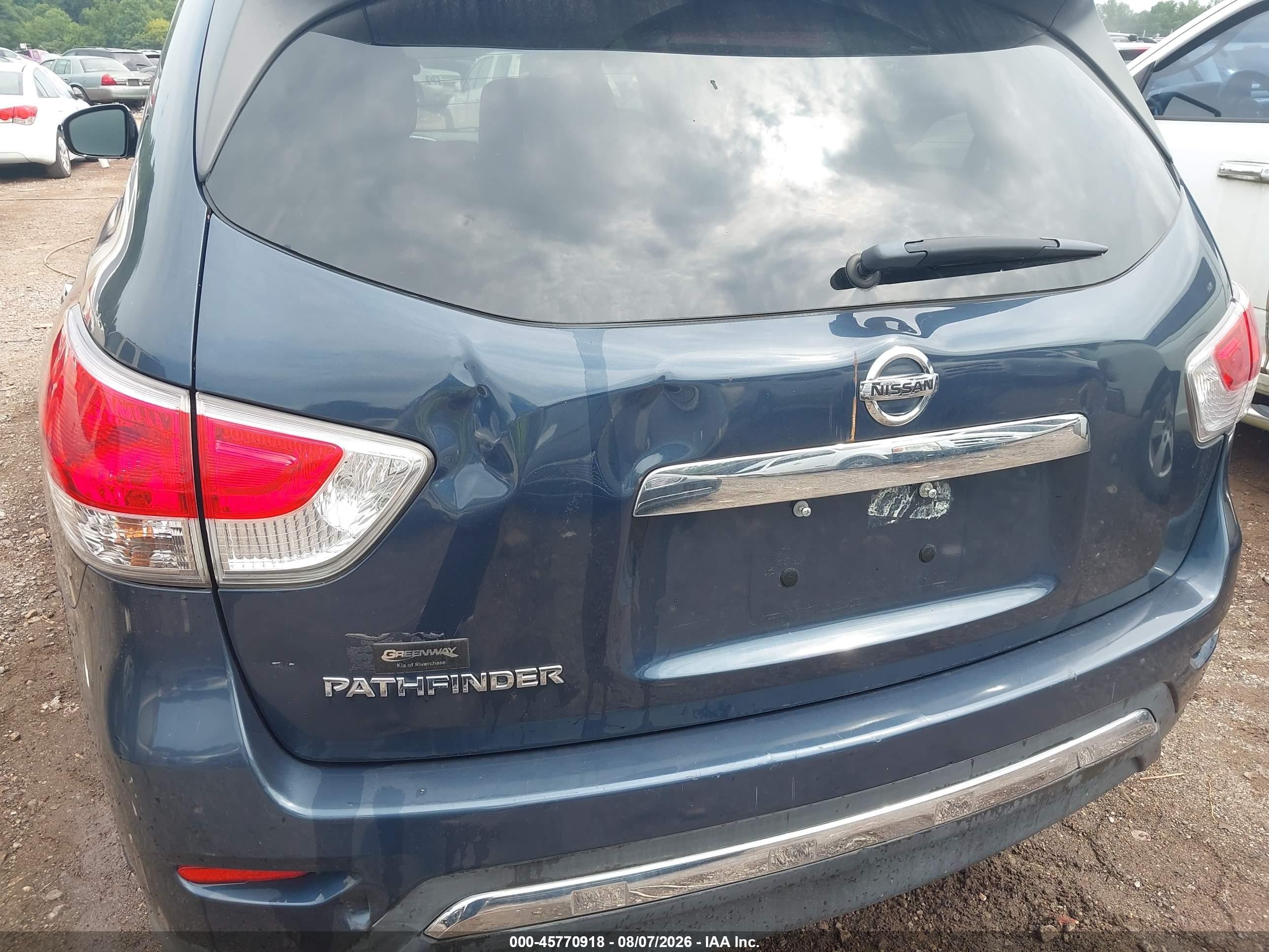 2015 Nissan Pathfinder S Navy vin: 5N1AR2MNXFC616965