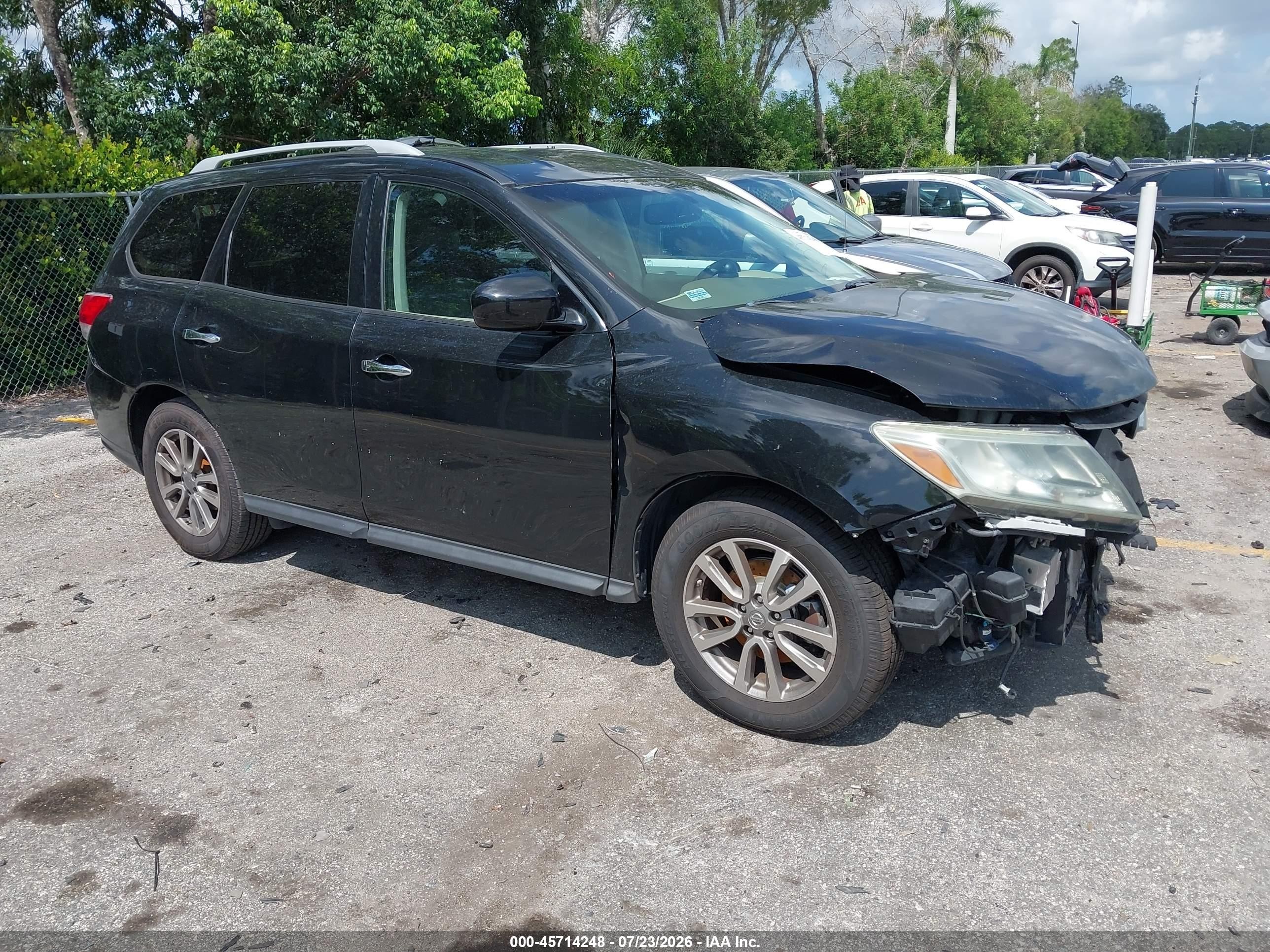 2015 Nissan Pathfinder Platinum/s/sl/sv Black vin: 5N1AR2MNXFC617730